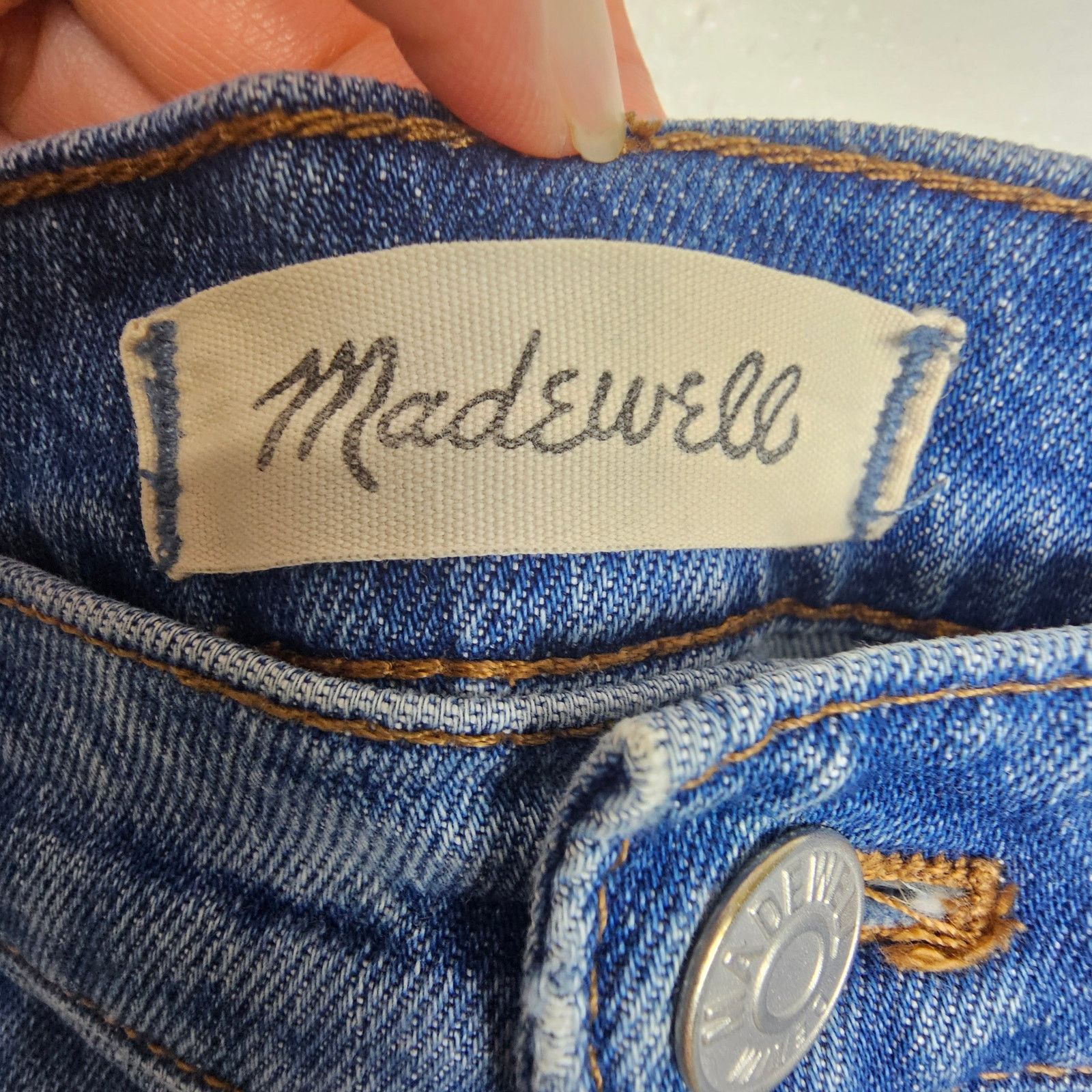 Madewell Madewell The High Rise Slim Boyjean 31 Distressed Stretch Size 35" - 5 Thumbnail