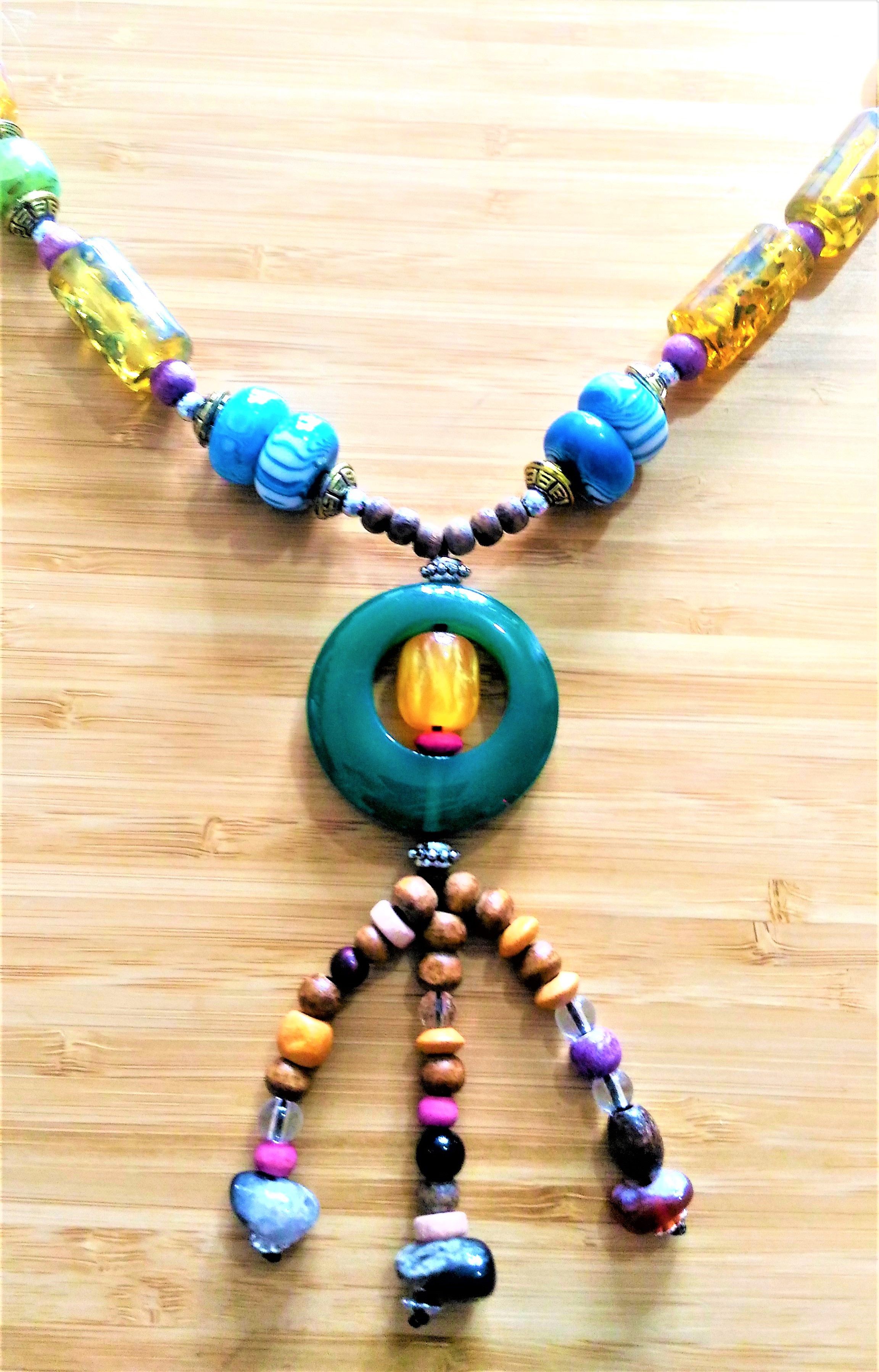 Designer × Vintage Vintage Custom Boho Ring Drops Avant Garde Necklace Rave Size ONE SIZE - 2 Thumbnail