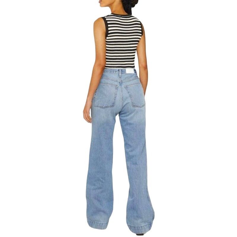 RE/DONE RE/DONE Hight Waist Wide-Leg Blue Jeans | Size 24 Size 25" / US 0 / IT 36 - 9 Thumbnail