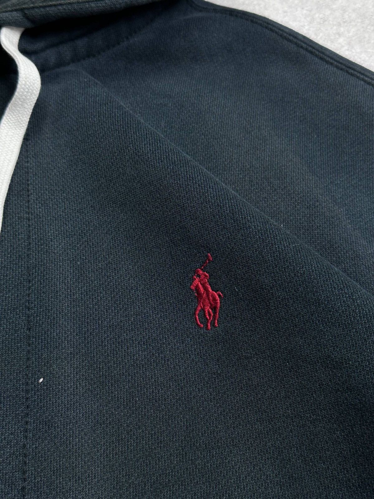 Polo Ralph Lauren Vintage 90s Polo Ralph Lauren Heavy Cotton Zip Hoodie L Size US L / EU 52-54 / 3 - 2 Thumbnail