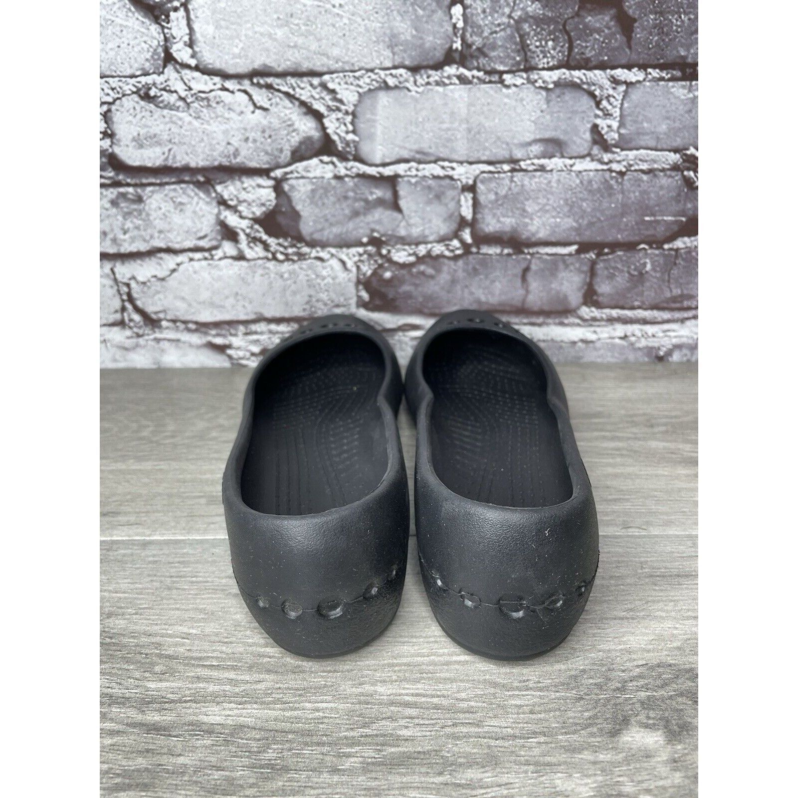 Crocs Crocs Black Rubber Slip On Lightweight Ballet Flats Shoes Wo Size US 11 / IT 41 - 5 Thumbnail
