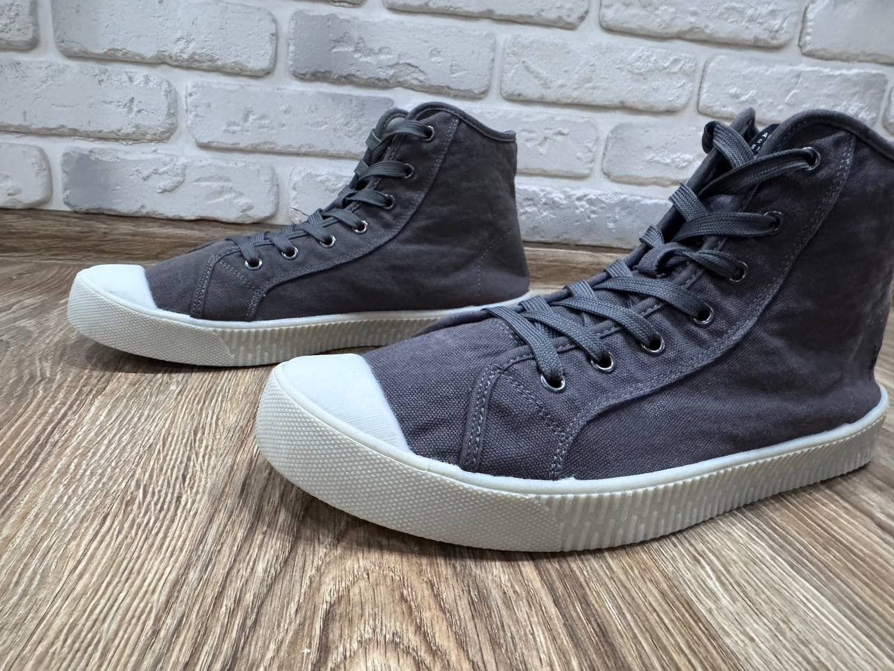 Allsaints Allsaints Max Canvas High Top Sneakers Shoes Size US 13 / EU 46 - 11 Thumbnail
