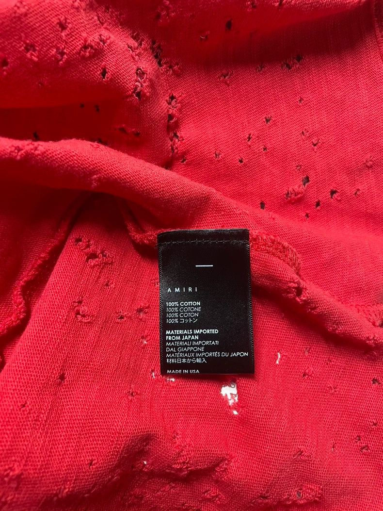 Amiri Amiri 17ss Gunshot Shot Bullet Shannel Destruction Red Shor Size US M / EU 48-50 / 2 - 4 Thumbnail