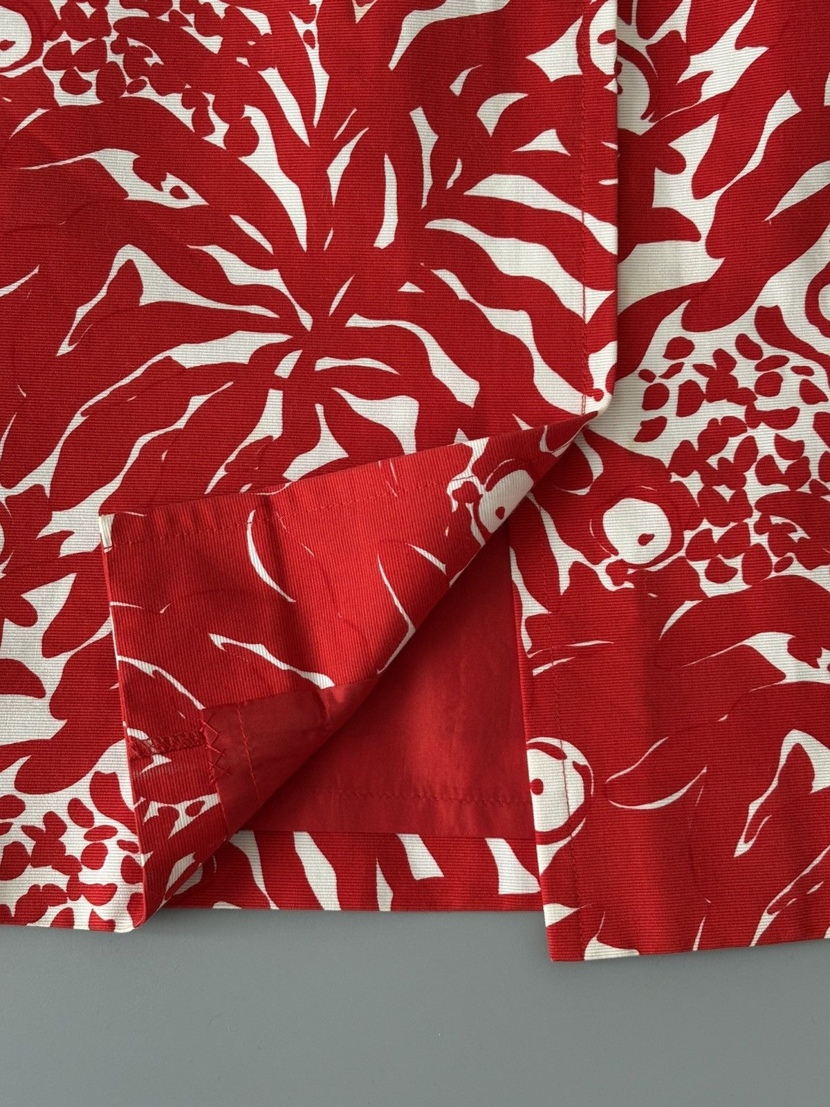 Yves Saint Laurent YSL Rive Gauche S/S 1994 Archive Printed Pencil Skirt Red M Size 27" / US 4 / IT 40 - 13 Thumbnail