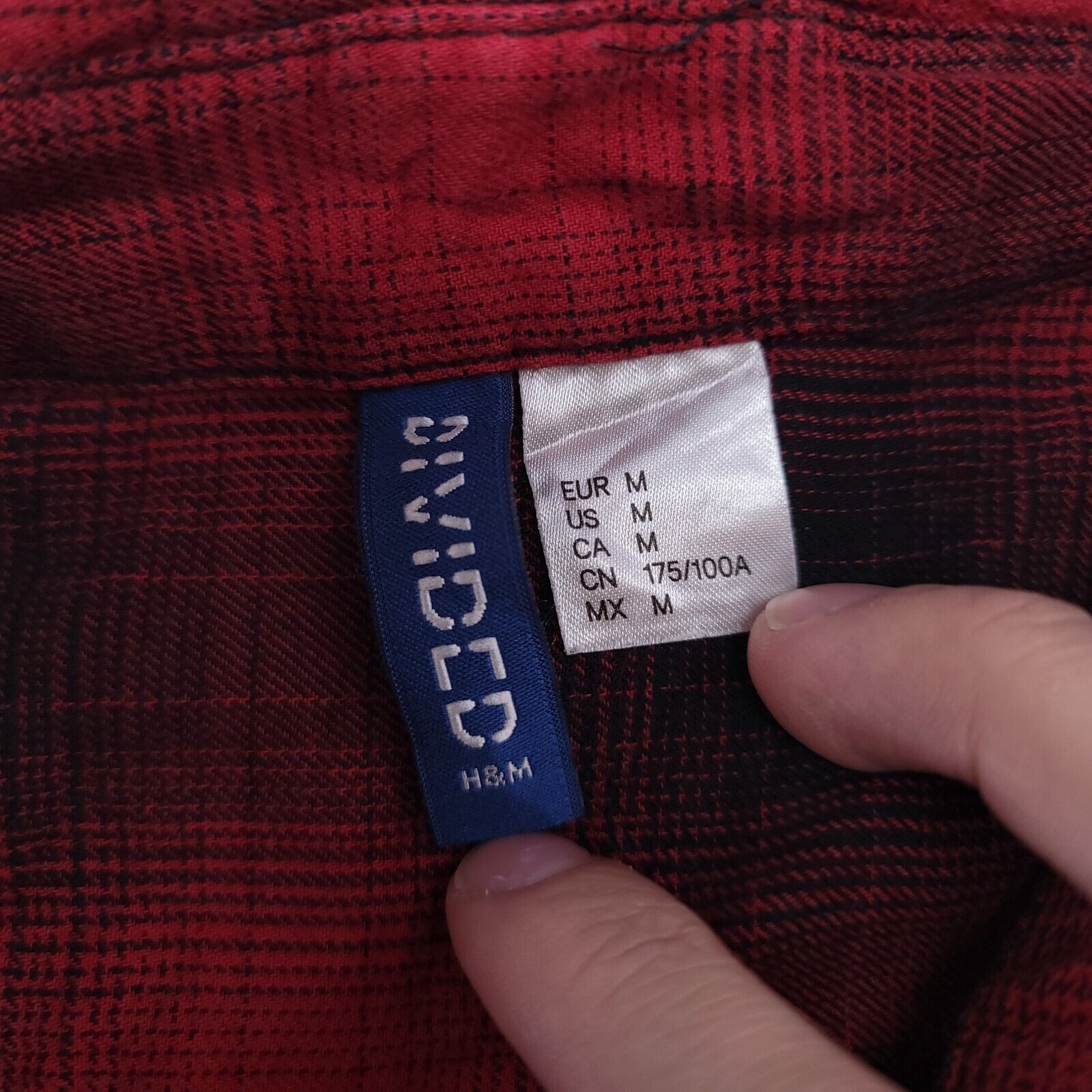 H&M H&M Divided Tartan Flannel Button Up Shirt Womens Size M Red Size M / US 6-8 / IT 42-44 - 3 Thumbnail