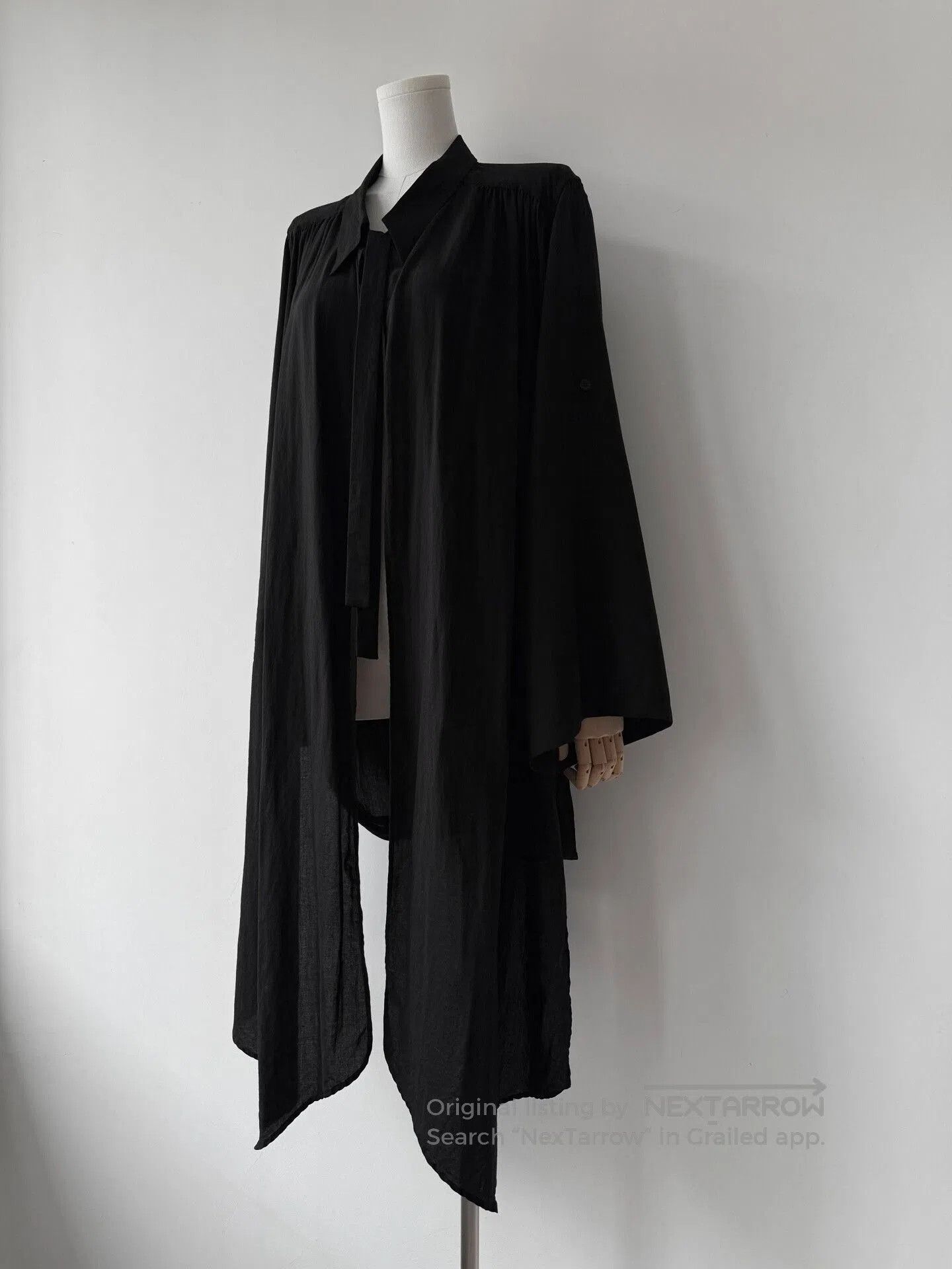 Limi Feu Yohji Yamamoto Black Flowing Shirt. Size S / US 4 / IT 40 - 3 Thumbnail
