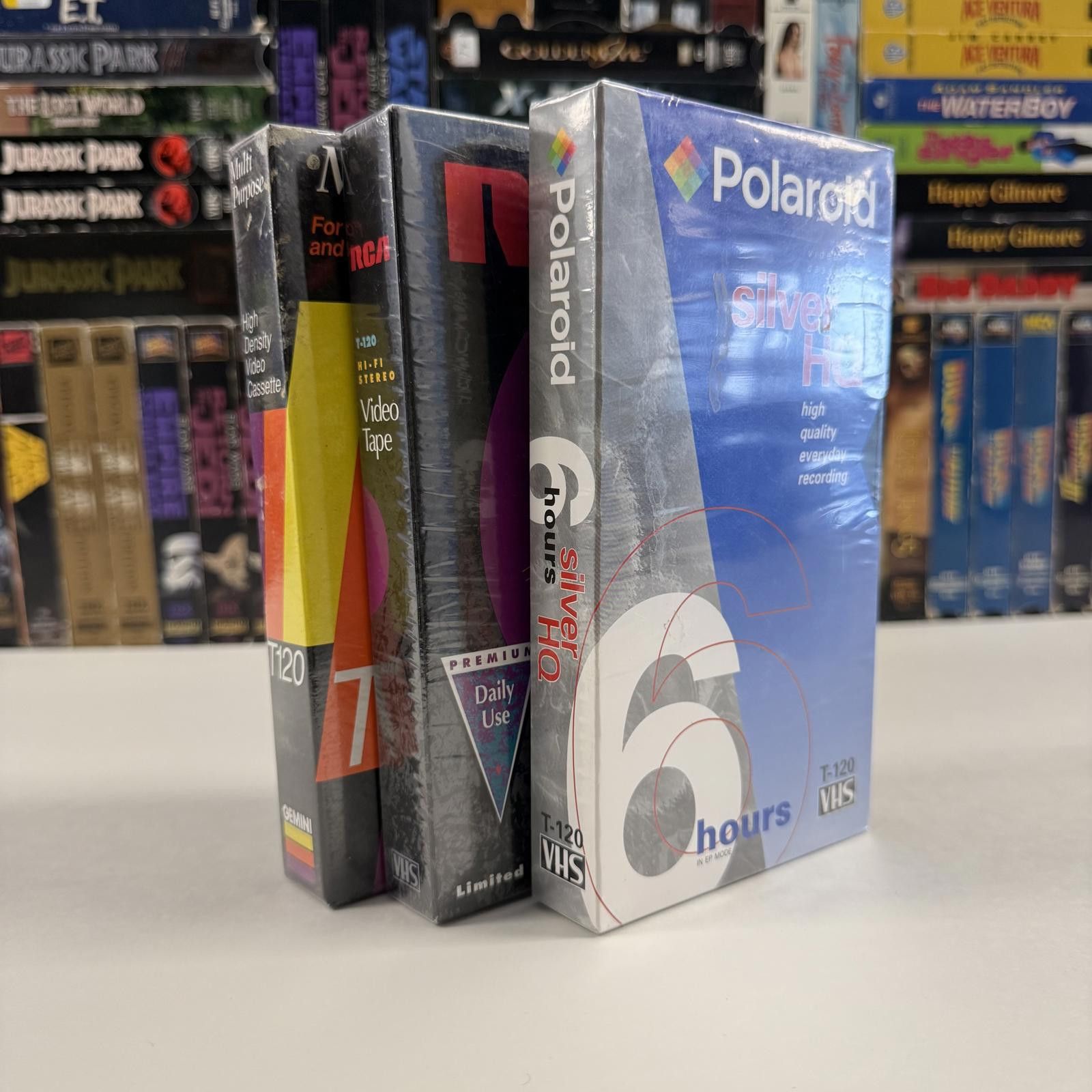 Designer Lot of 3 Vintage DS T120 VHS Video Tapes RCA Polaroid Gemini Size ONE SIZE - 2 Thumbnail