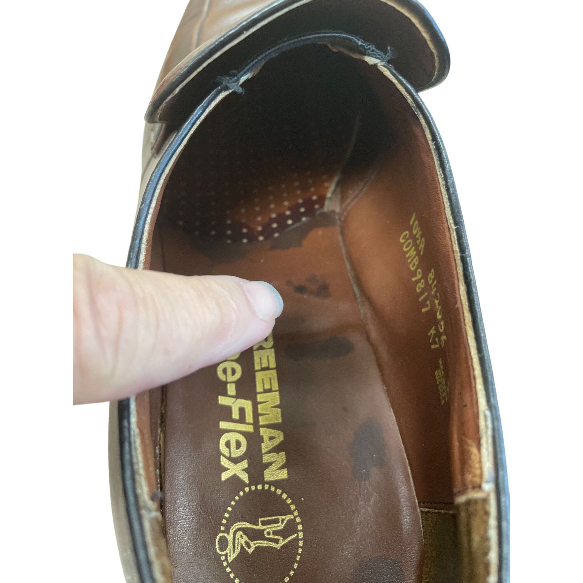 Freeman Freeman Free Flex Mens Brown Leather Slip-On Loafers Shoes S Size US 10.5 / EU 43-44 - 12 Thumbnail