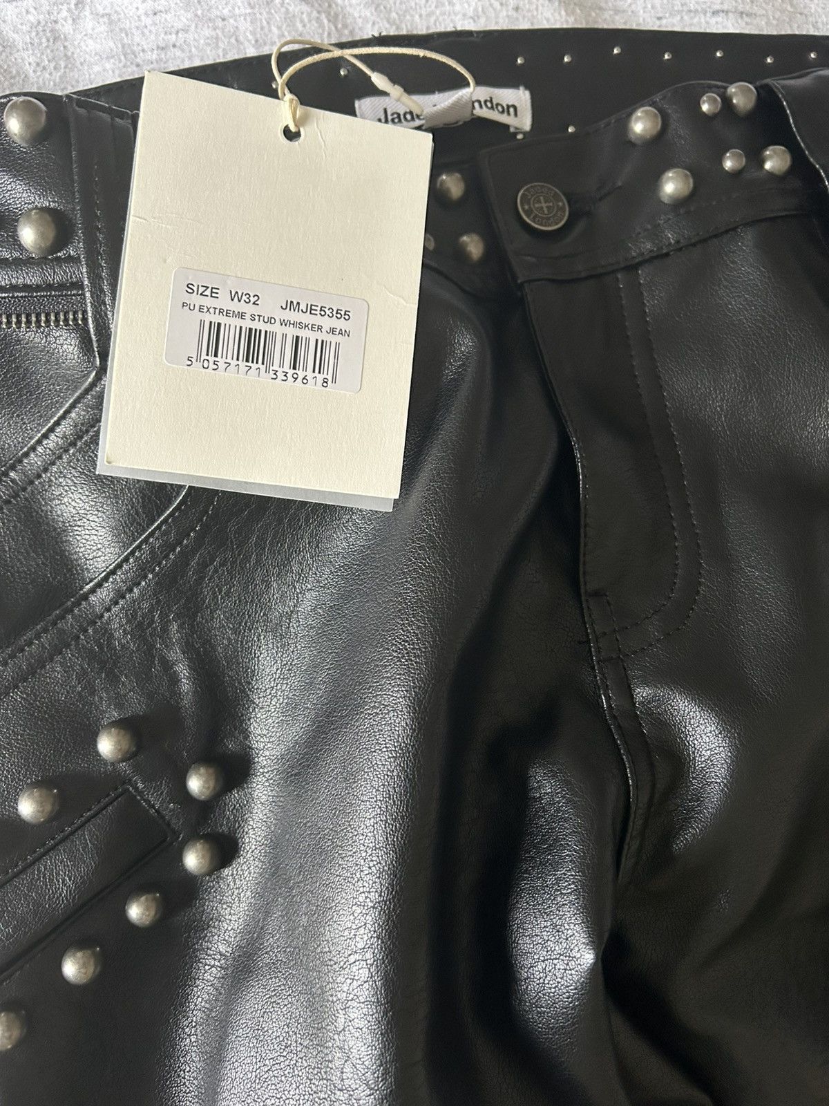 Jaded London Jaded London Studded Bootcut Pants & Moto Drift Trousers Size US 32 / EU 48 - 2 Thumbnail