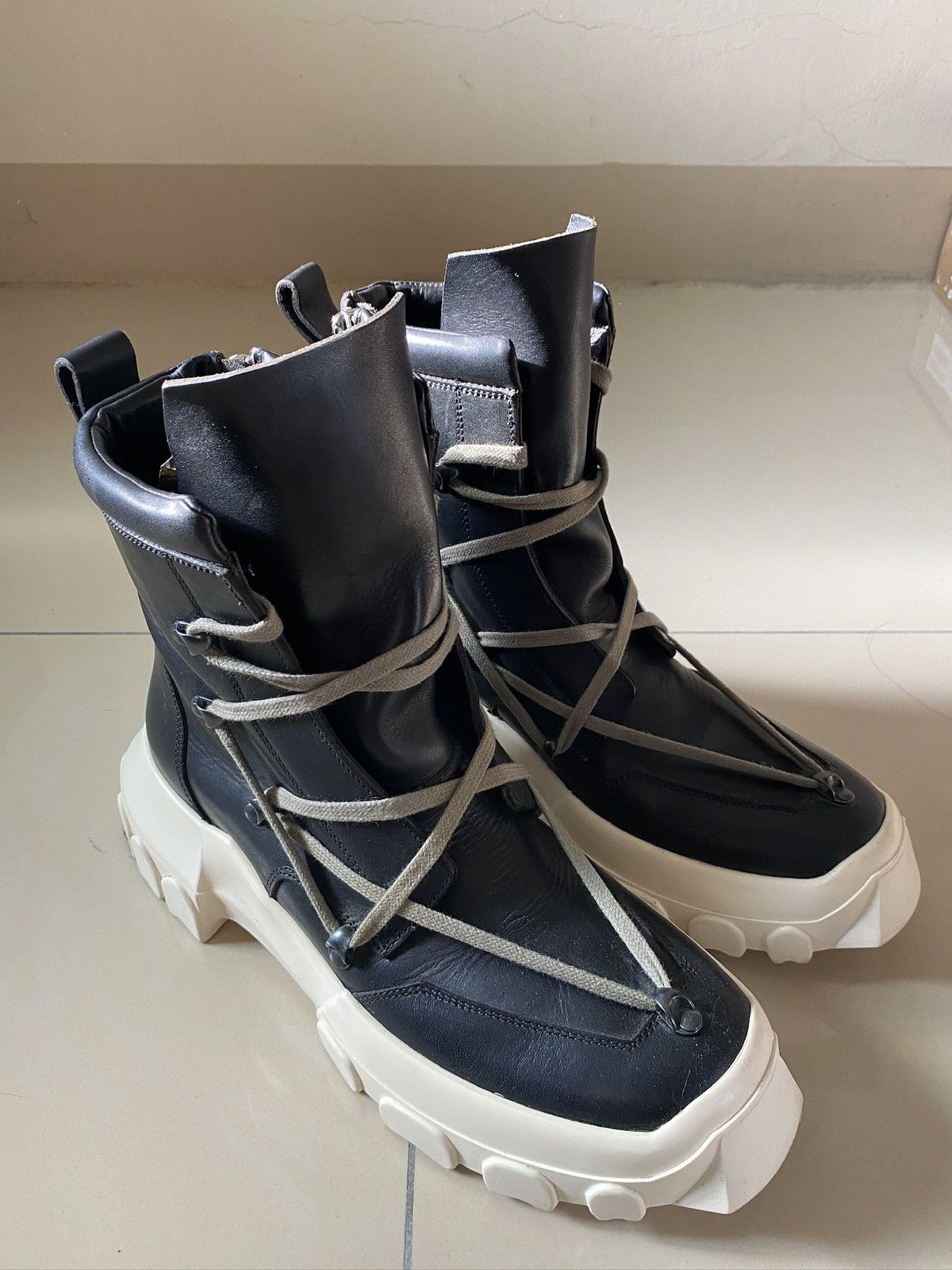 Rick Owens Rick Owens SS19 Babel Tractor Boots (43) | Grailed