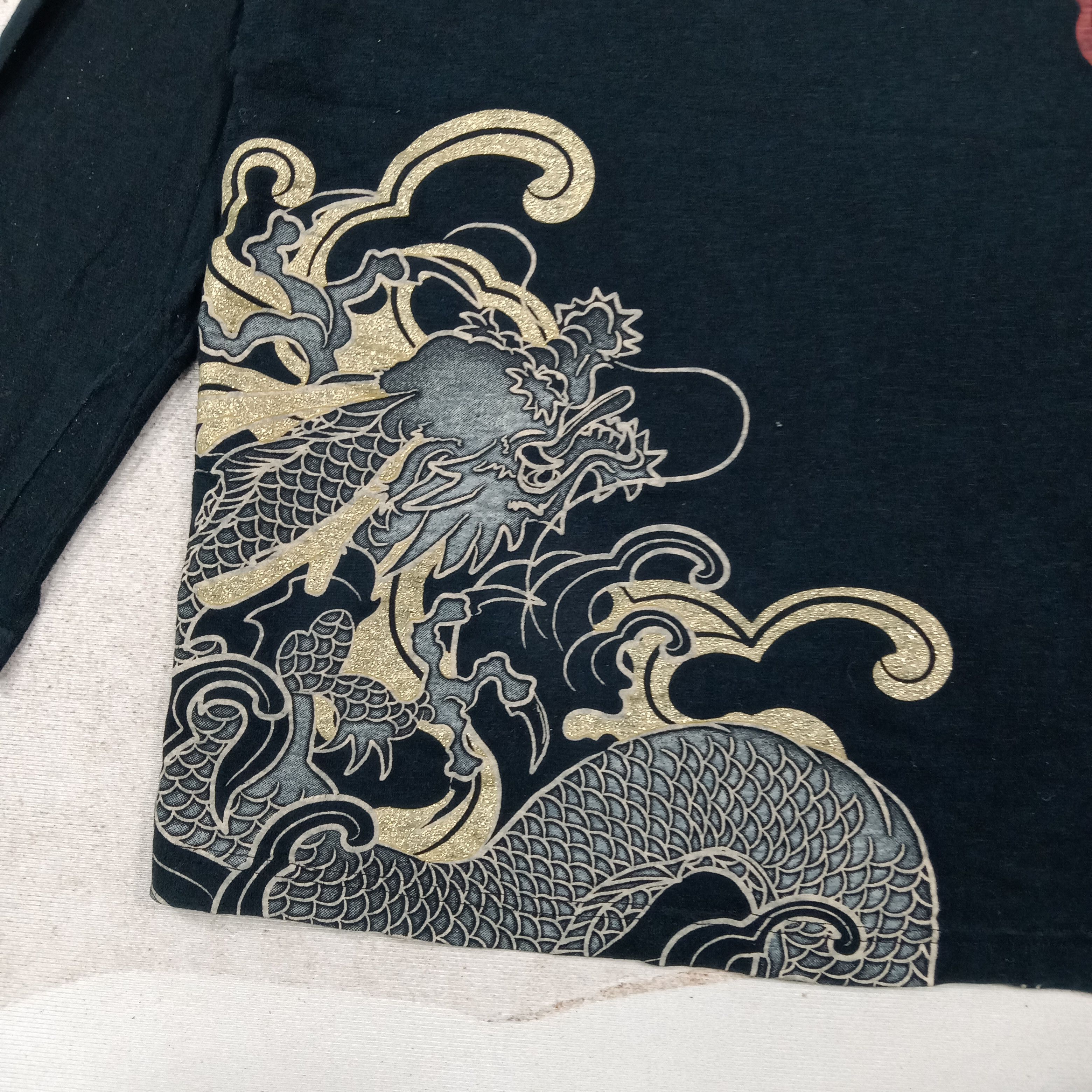Japanese Brand Strange Heaven Dragon Art Sukajan Tshirt C276N14 Size US L / EU 52-54 / 3 - 4 Thumbnail