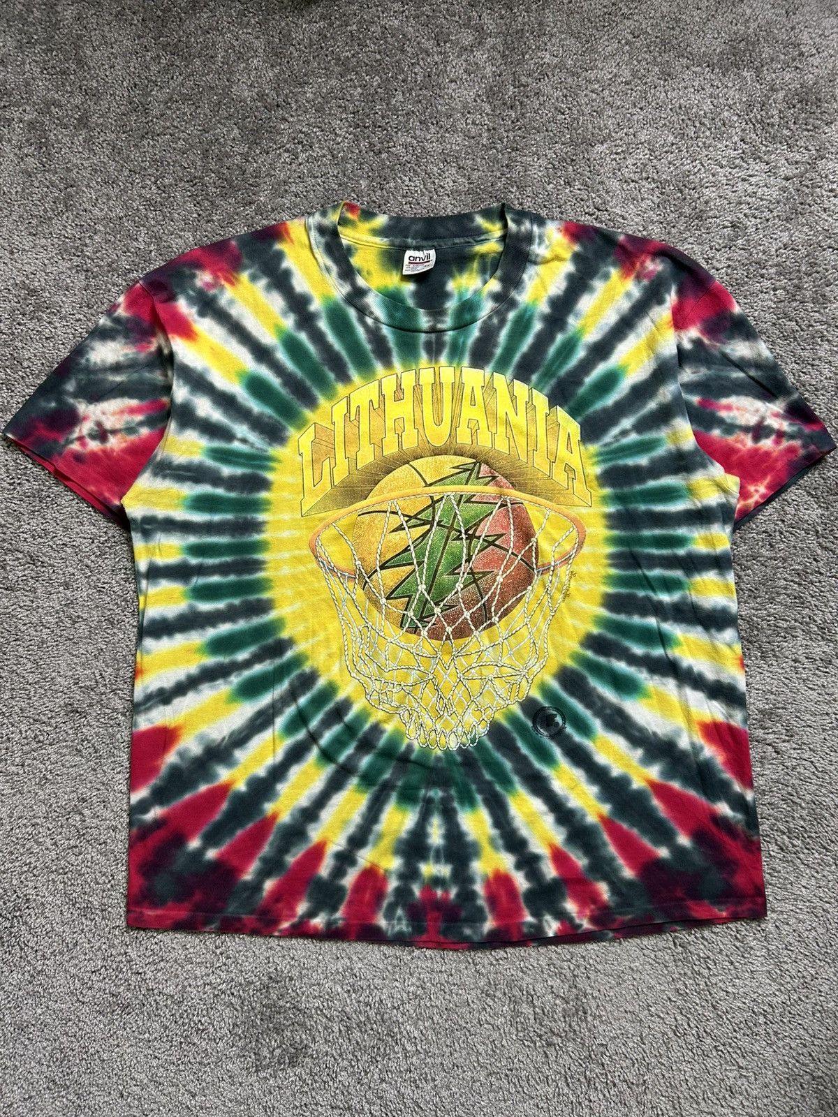 Vintage Vintage 90s Grateful Dead Lithuania Tee Sports USA Anvil Size US XXL / EU 58 / 5 - 1 Thumbnail