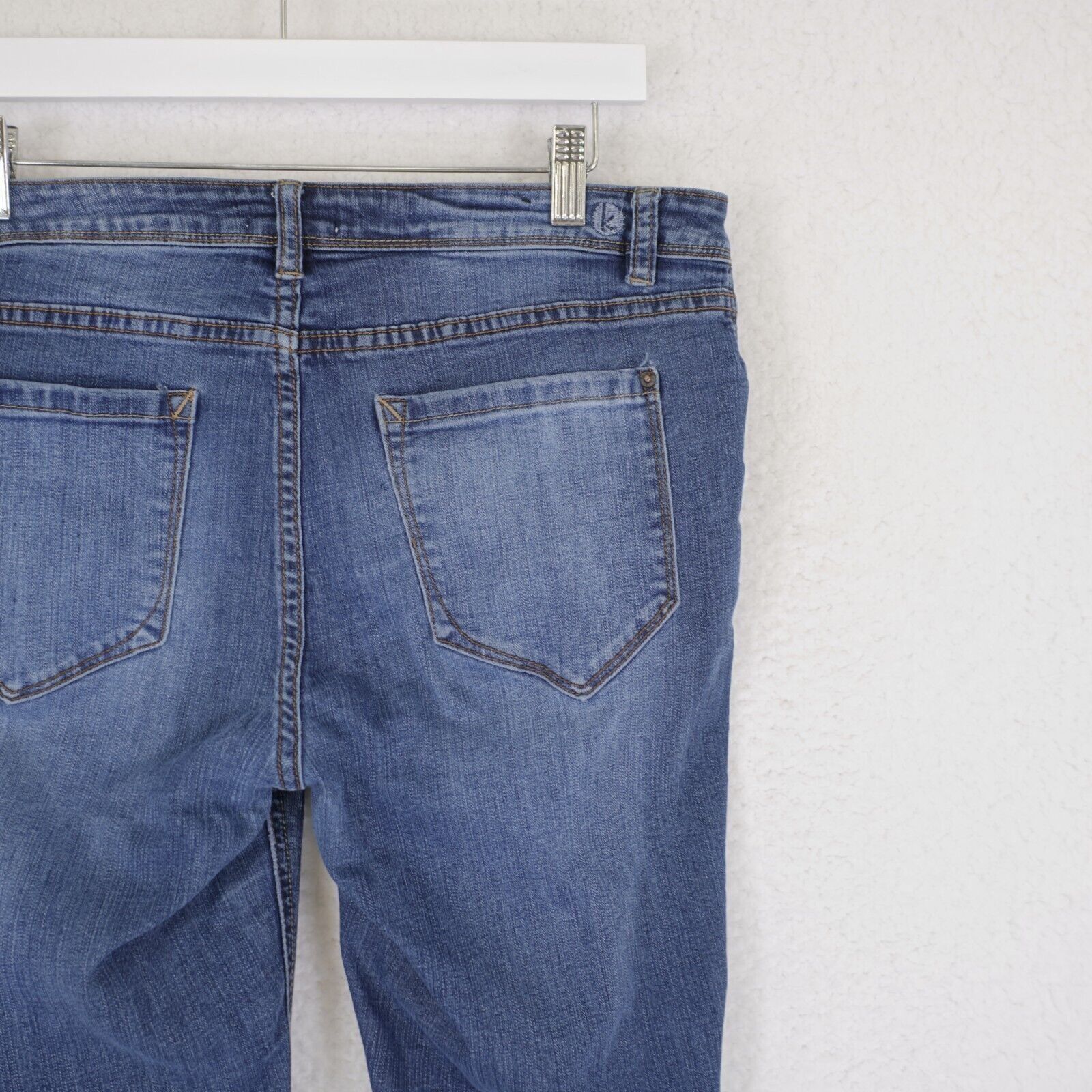Vintage Kensie Jeans Blue Stone Wash Whiskering Factory Distressed S Size 32" / US 10 / IT 46 - 5 Thumbnail
