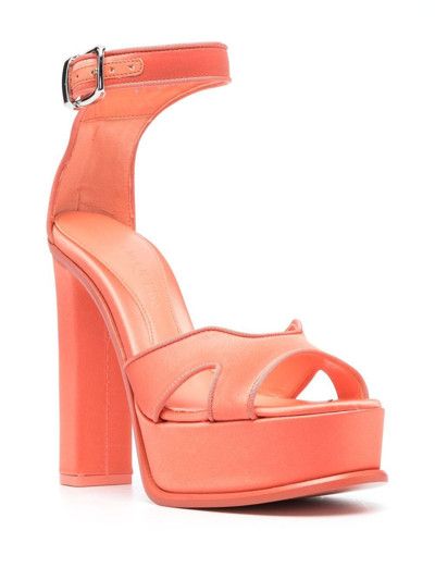 Alexander McQueen o1y0225 Sandals in Salmon Pink Size US 7 / IT 37 - 2 Thumbnail