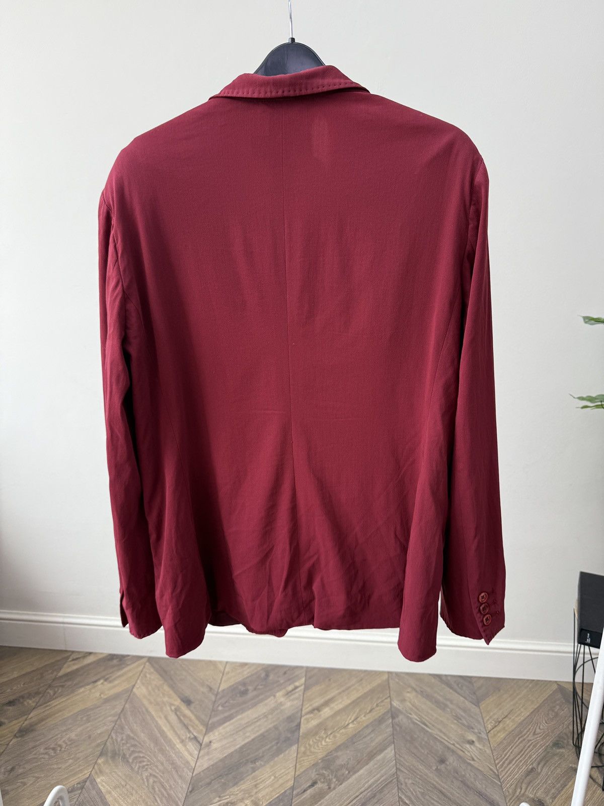 Max Mara Max Mara Women’s Burgundy Blazer Jacket Vintage 3 Button Size M / US 6-8 / IT 42-44 - 9 Thumbnail