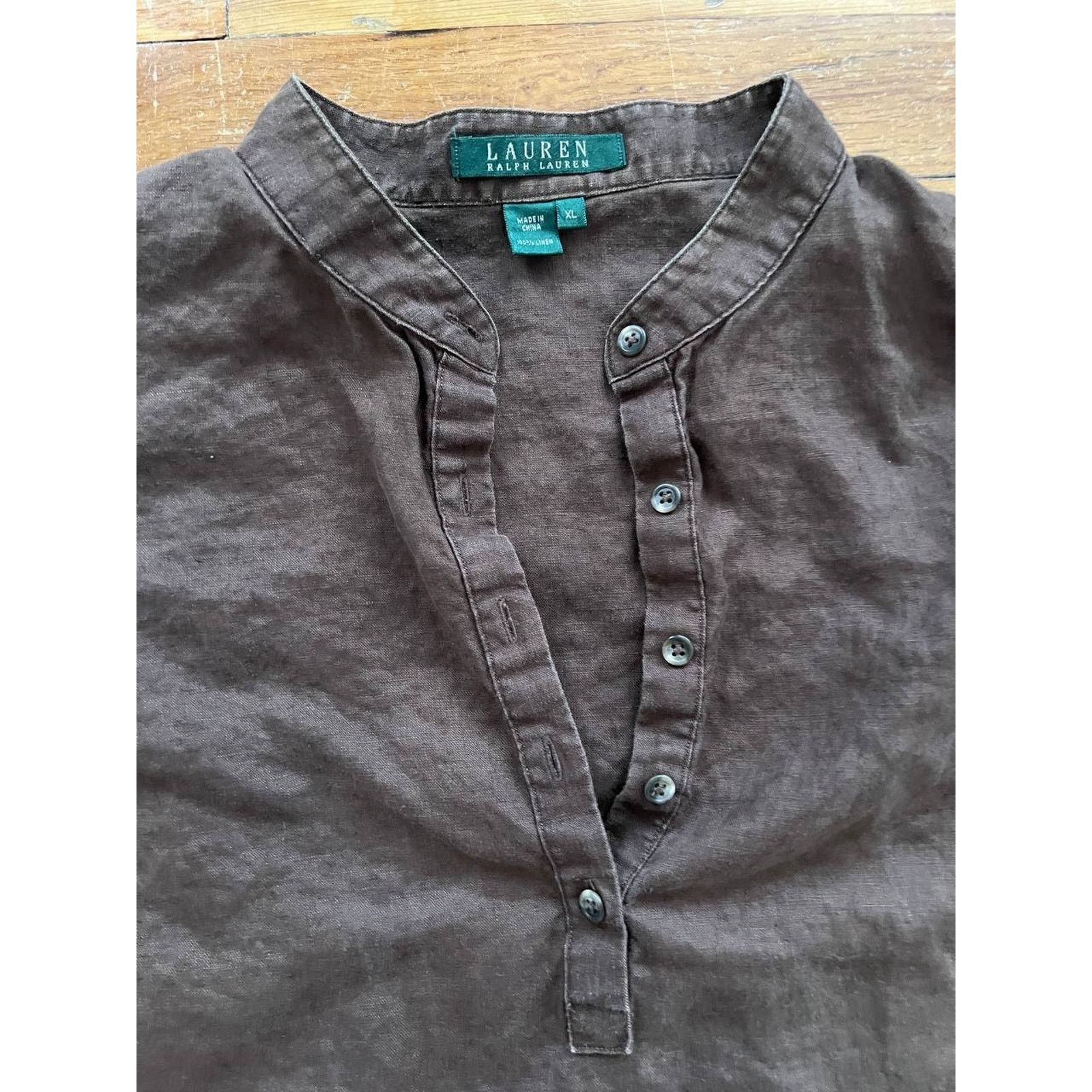 Lauren Ralph Lauren Ralph Lauren linen pullover shirt 3/4 sleeve XL A001860 Size XL / US 12-14 / IT 48-50 - 2 Thumbnail