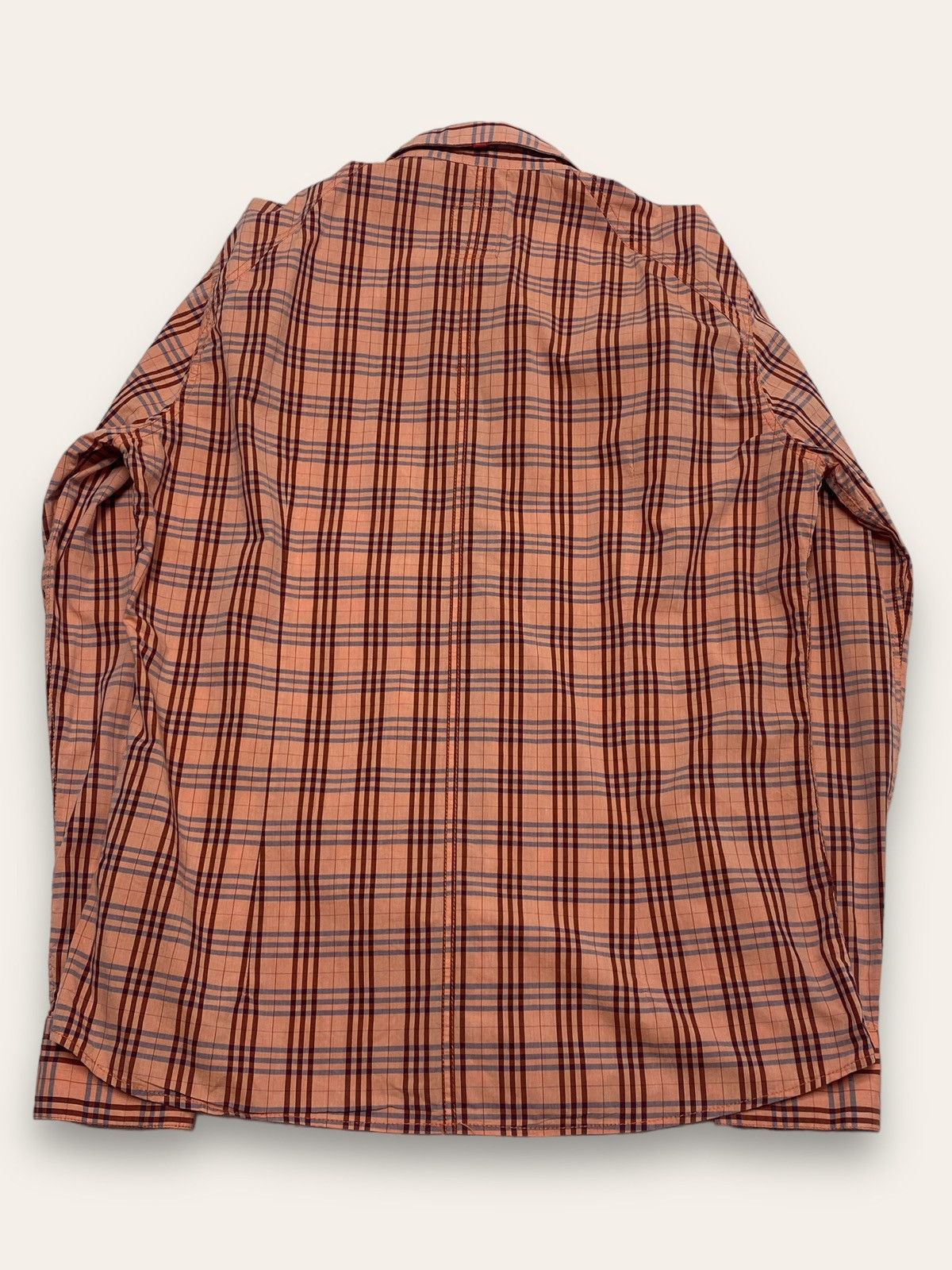 Strellson Vintage STRELLSON Orange Checkered Button Up Shirt y2k Size US M / EU 48-50 / 2 - 6 Thumbnail
