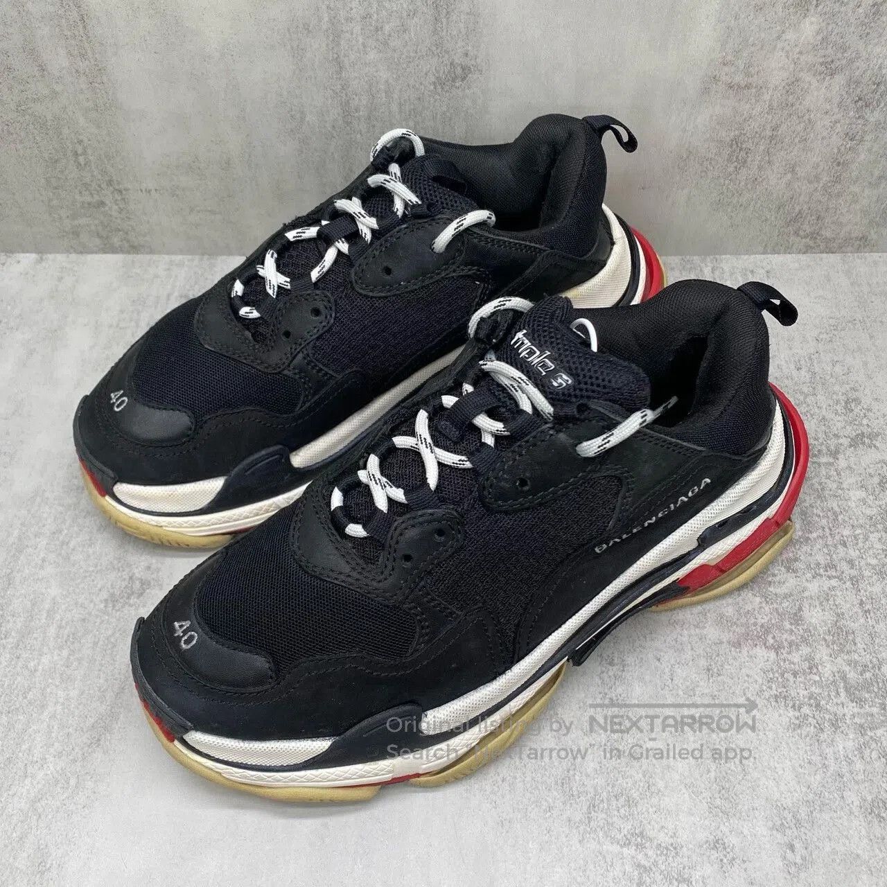Balenciaga Balenciaga Triple Sneakers Black Red Size 40. Size US 7 / EU 40 - 1 Thumbnail