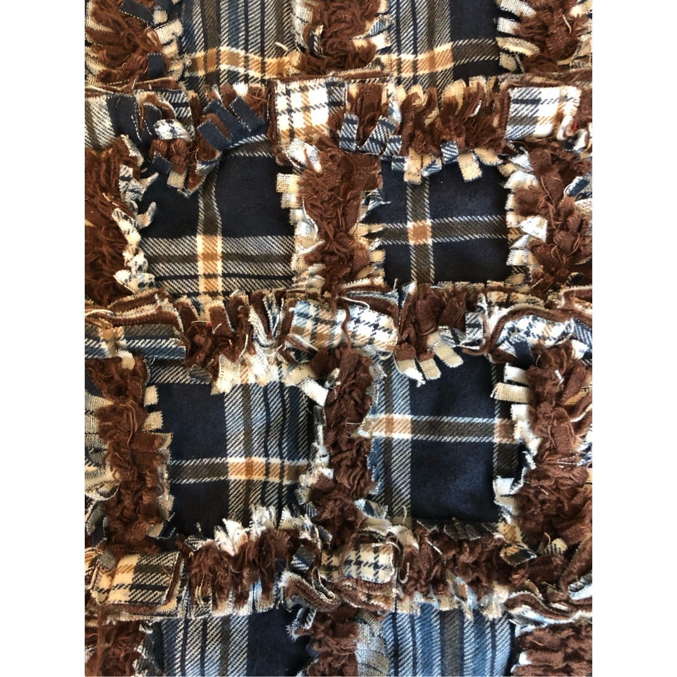Other Women’s Blue and Brown Plaid Patchwork Shoulder Bag Size ONE SIZE - 3 Thumbnail