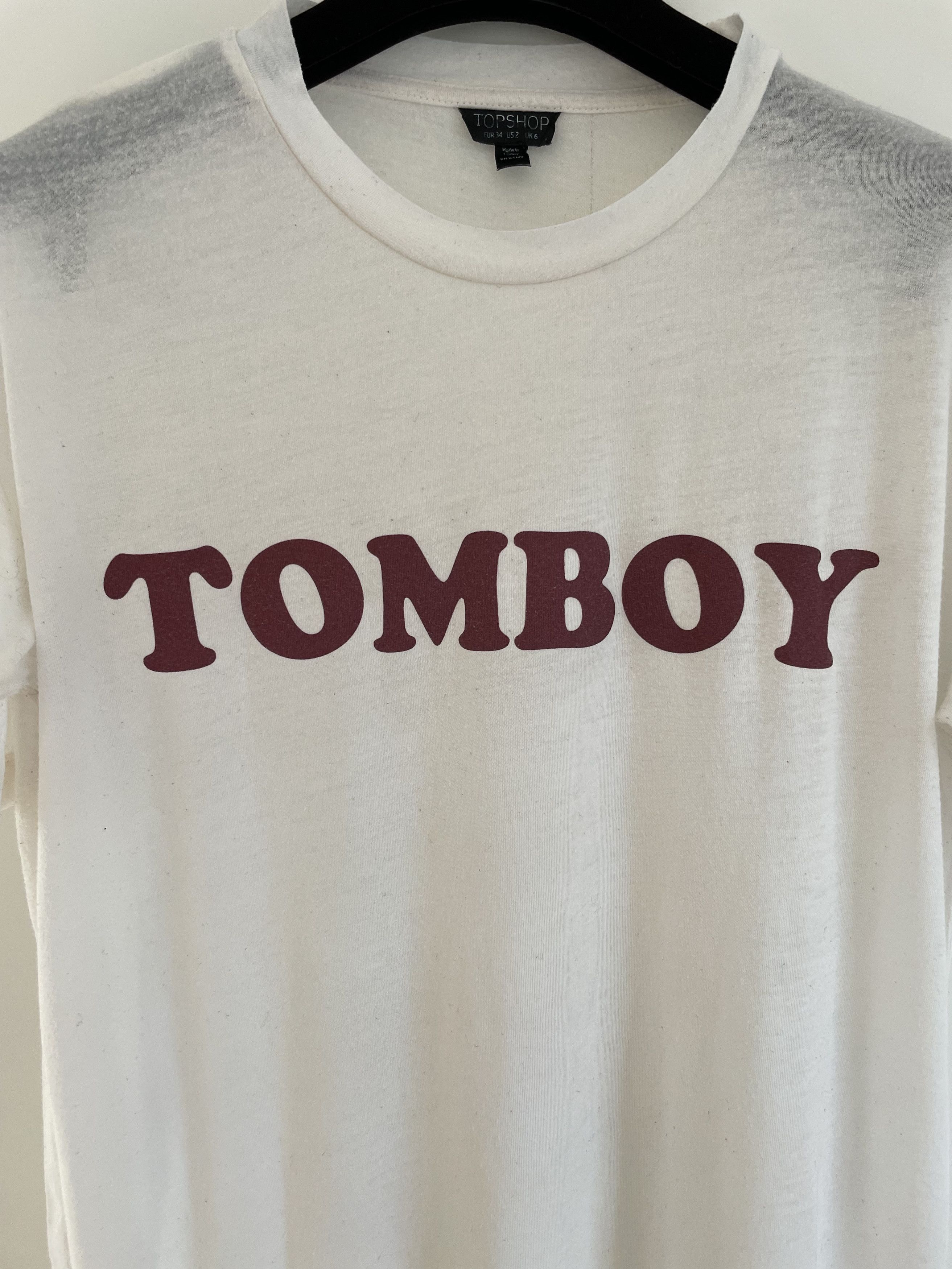 Topshop TOMBOY T-SHIRT Size US S / EU 44-46 / 1 - 4 Thumbnail