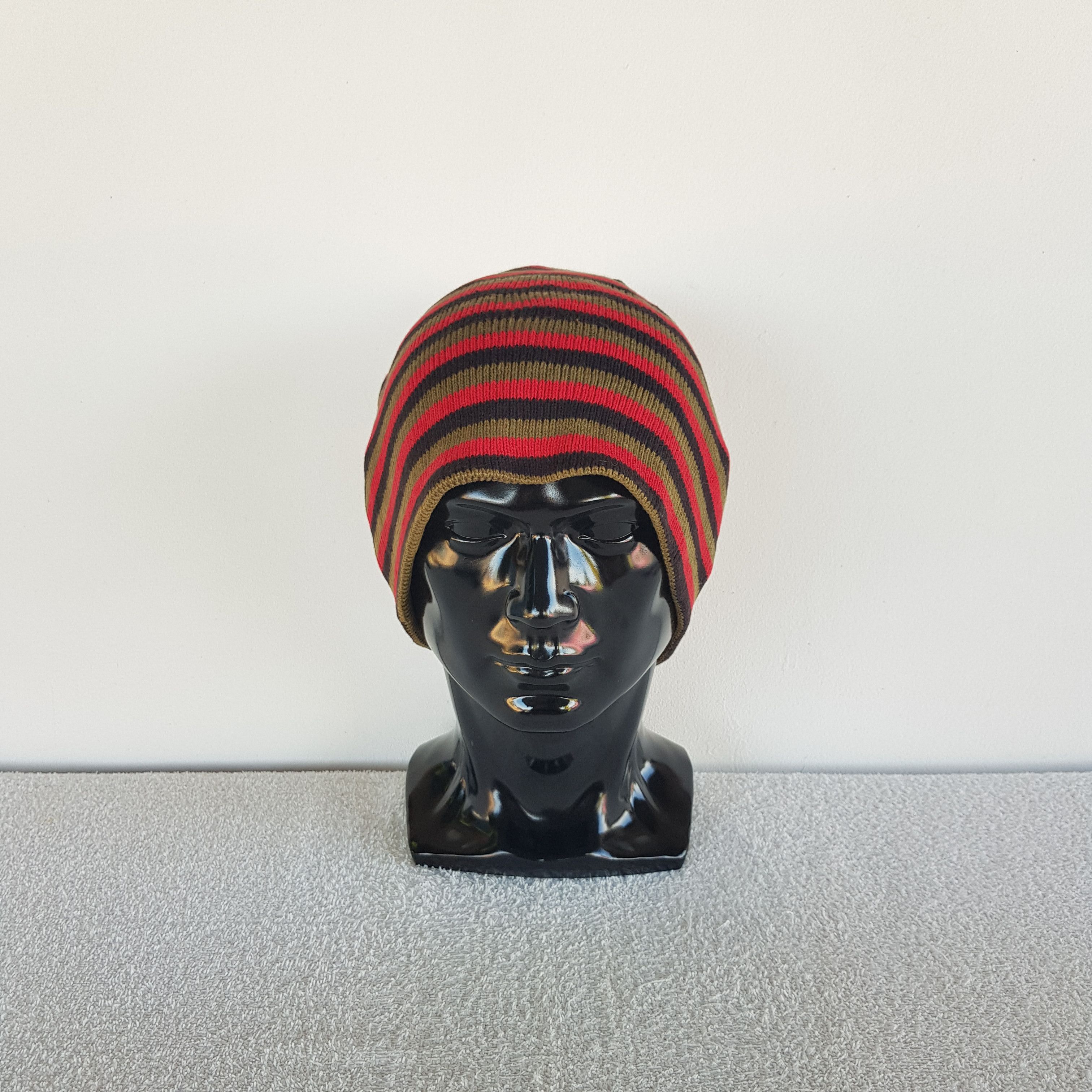 Japanese Brand × Other × Vintage Vintage Japanese Beanie Fair Isle Ribbed Knit Snow Caps Hat. Size ONE SIZE - 2 Thumbnail