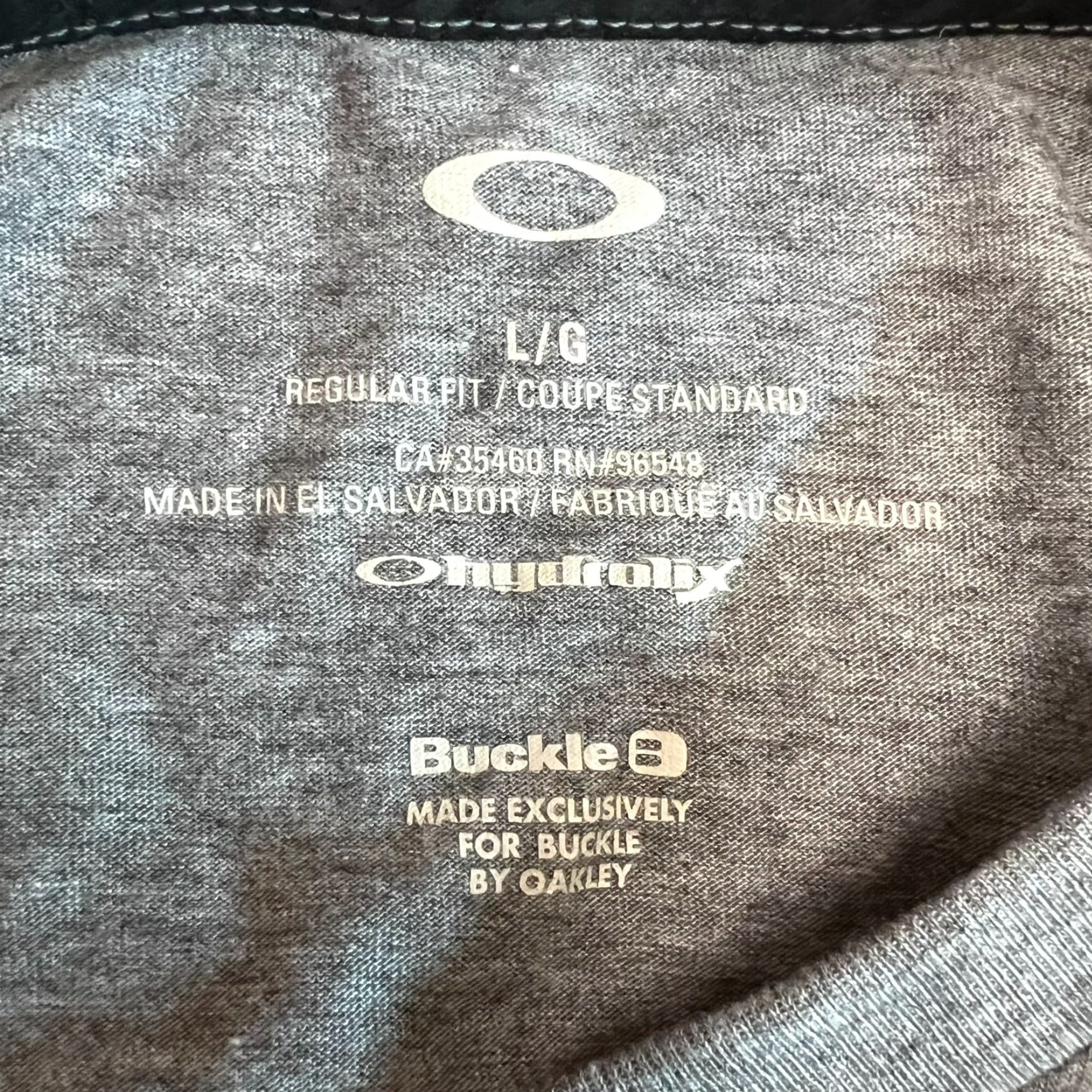 Oakley Oakley T Shirt Adult L Gray Logo Graphic Print California Motorcycle Crew Neck Short Sleeve Size US L / EU 52-54 / 3 - 5 Thumbnail
