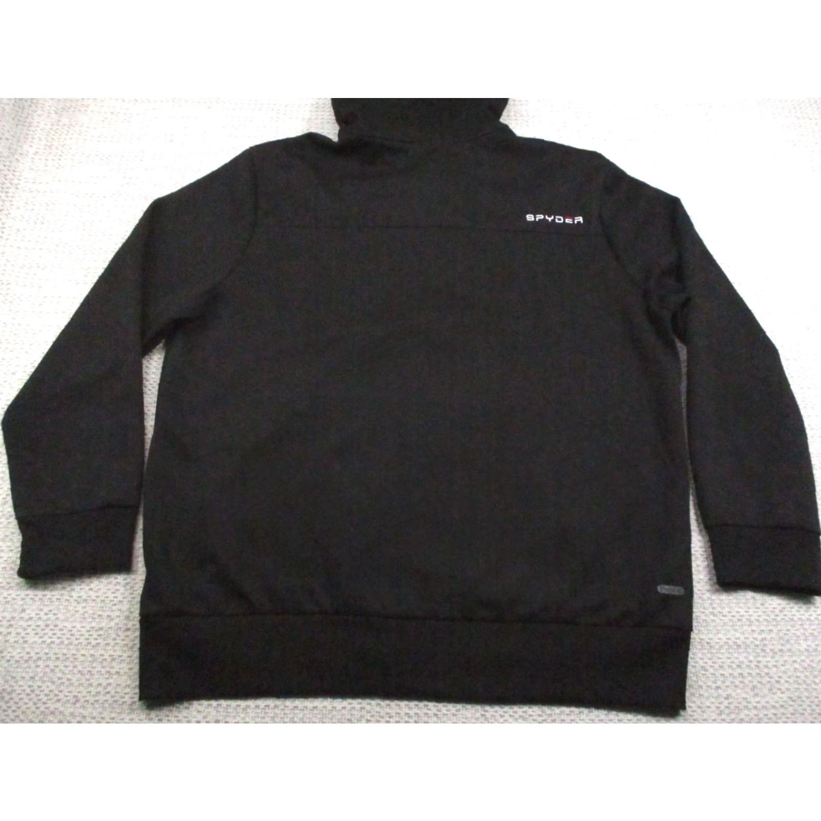 Spyder Spyder Active Hoodie Mens XL Black Full Zip Sweatshirt Jacket Logo Athletic Size US XL / EU 56 / 4 - 6 Thumbnail