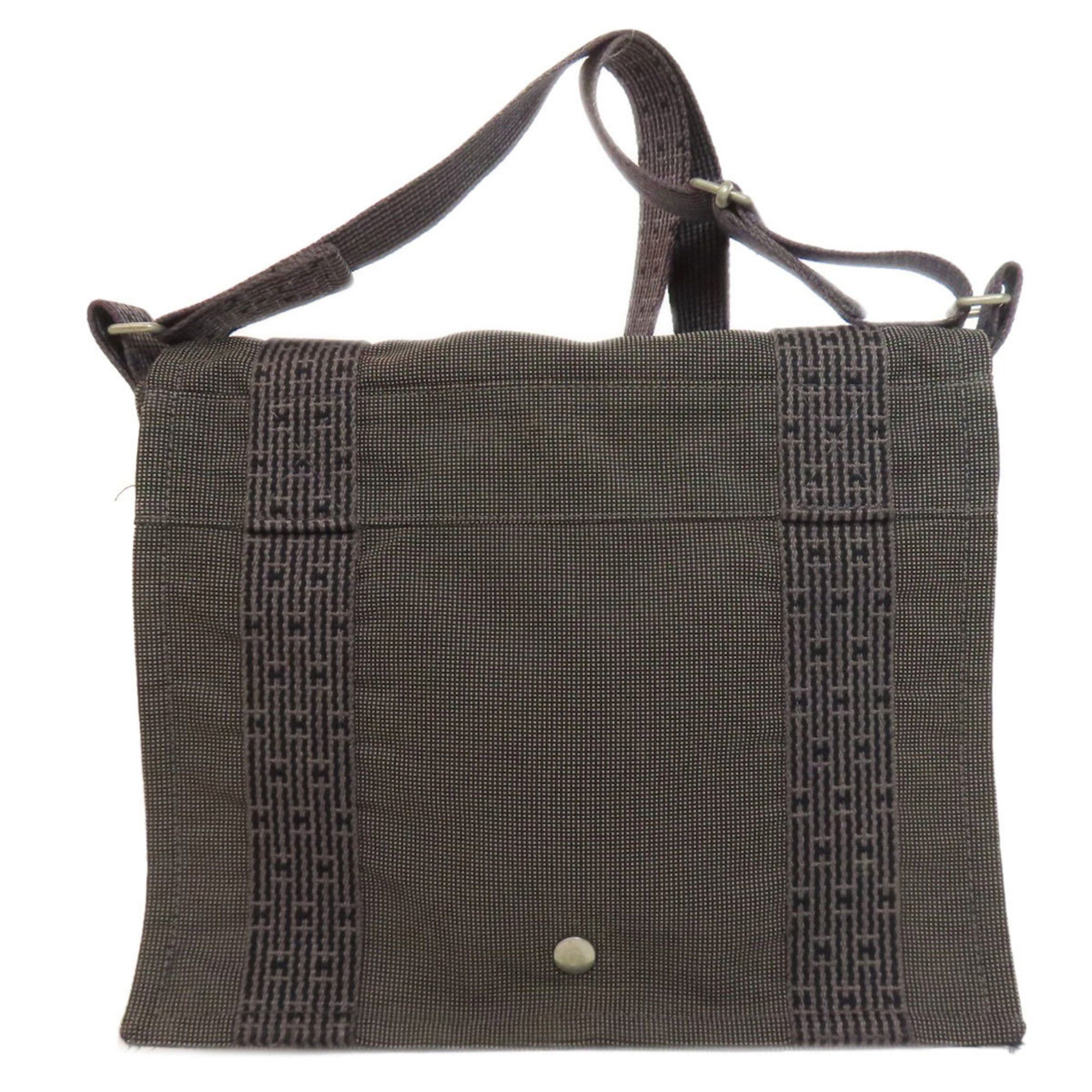 Hermes Air Line Bassus Pm Shoulder Bag Canvas Women's Hermes in Grey