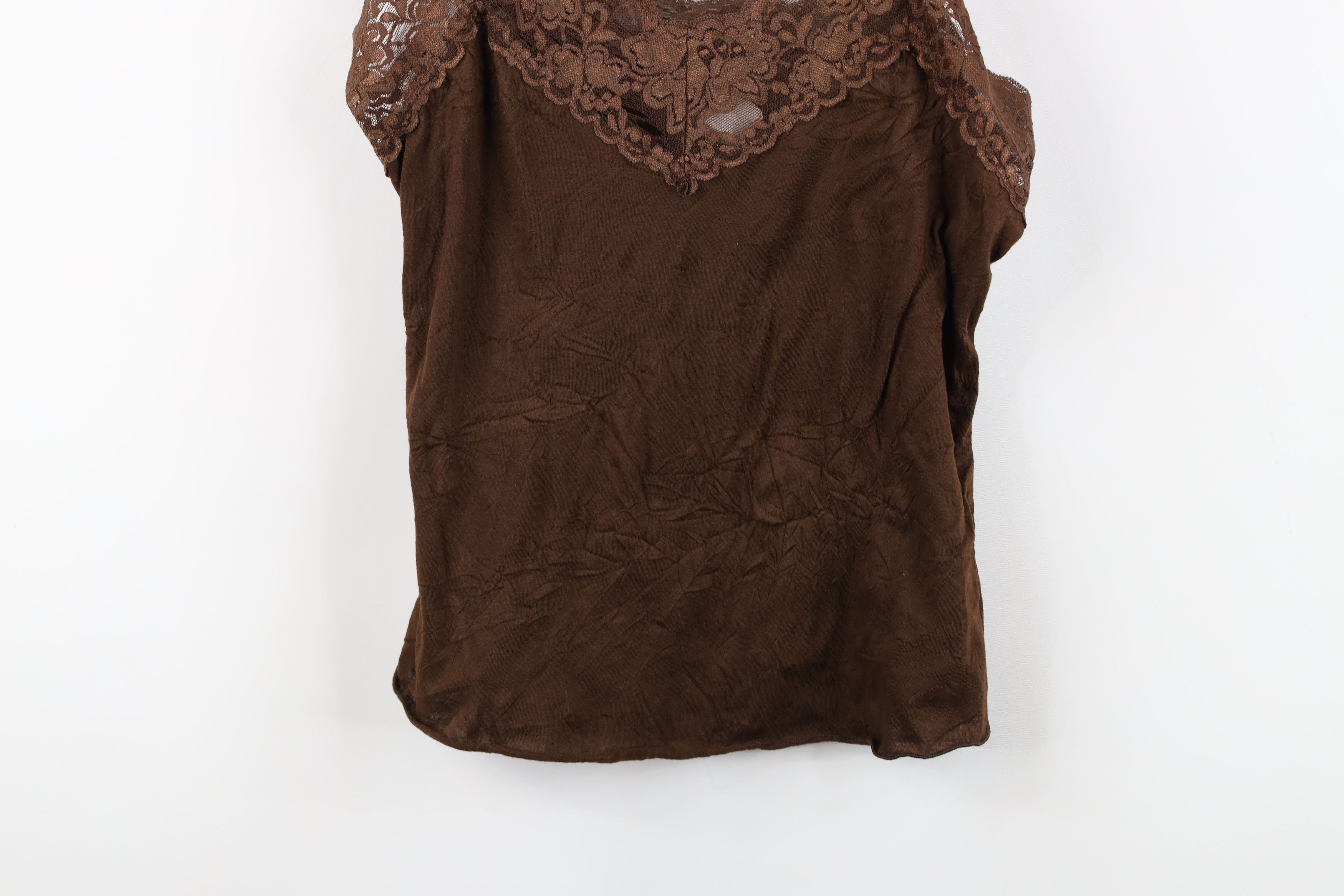 Vintage Vintage 90s Y2K Babydoll Fairy Lace Cropped Tank Top USA Size L / US 10 / IT 46 - 3 Thumbnail