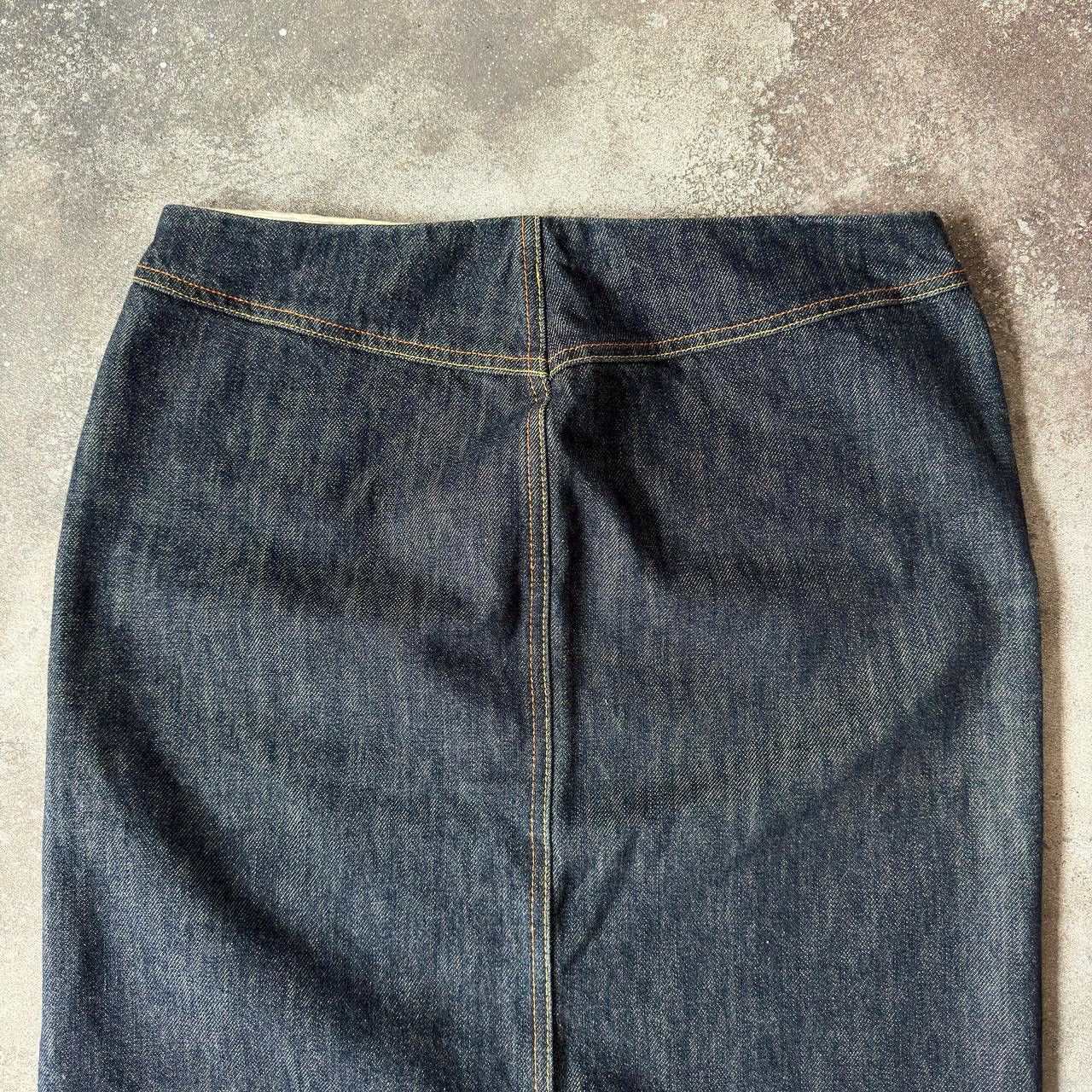 Diesel × Vintage Y2K Diesel Vintage Washed Denim Pencil Skirt Size 28" / US 6 / IT 42 - 3 Thumbnail