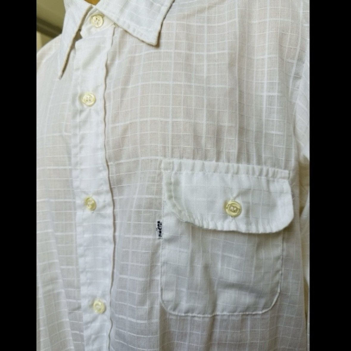 Levi's Vintage Clothing VINTAGE 1970s LEVI'S SHIRT WHITE TAG WINDOWPANE PLAID XL Size US XL / EU 56 / 4 - 3 Thumbnail
