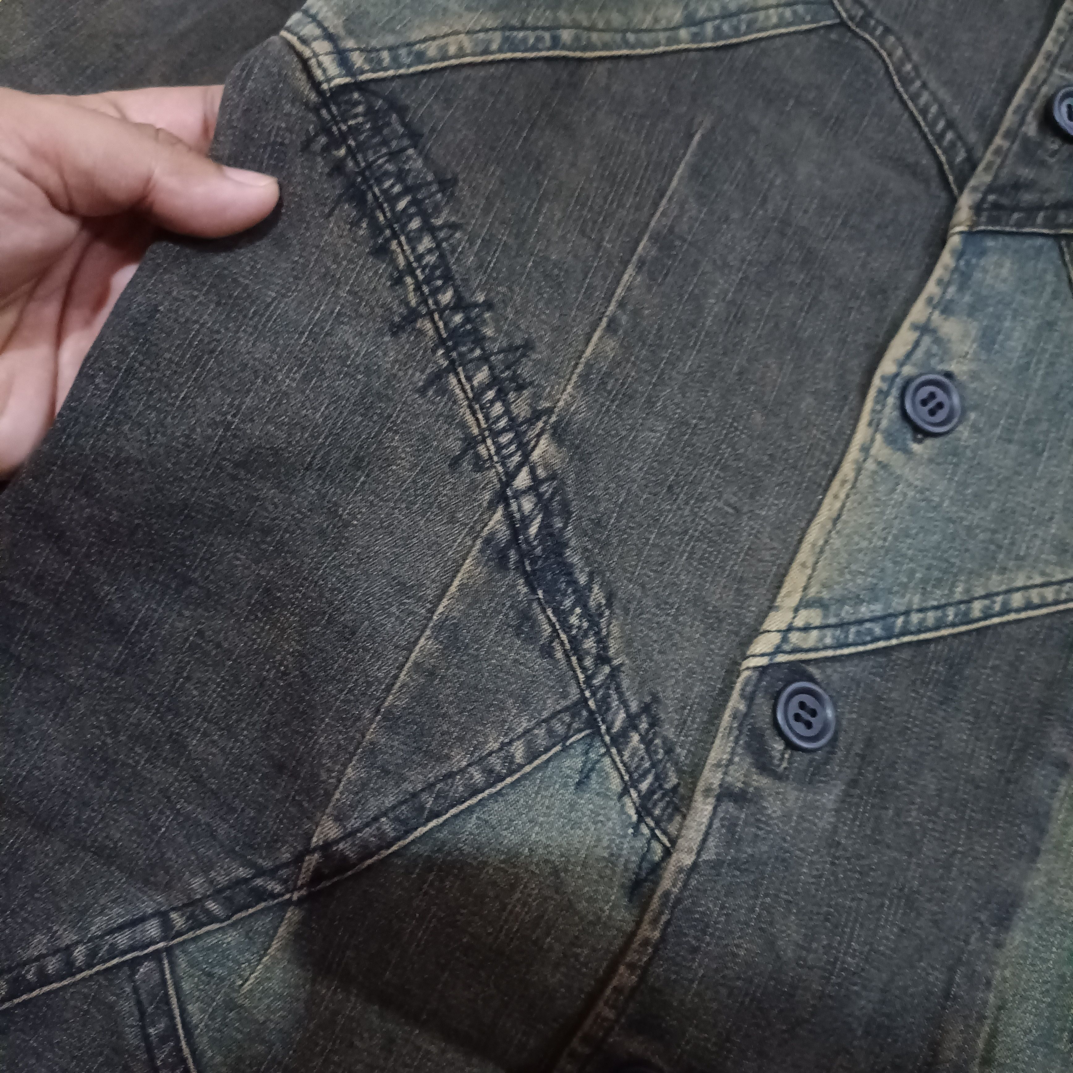 Tornado Mart Tornado Mart Top Stitchingg Denim Button Size US M / EU 48-50 / 2 - 5 Thumbnail