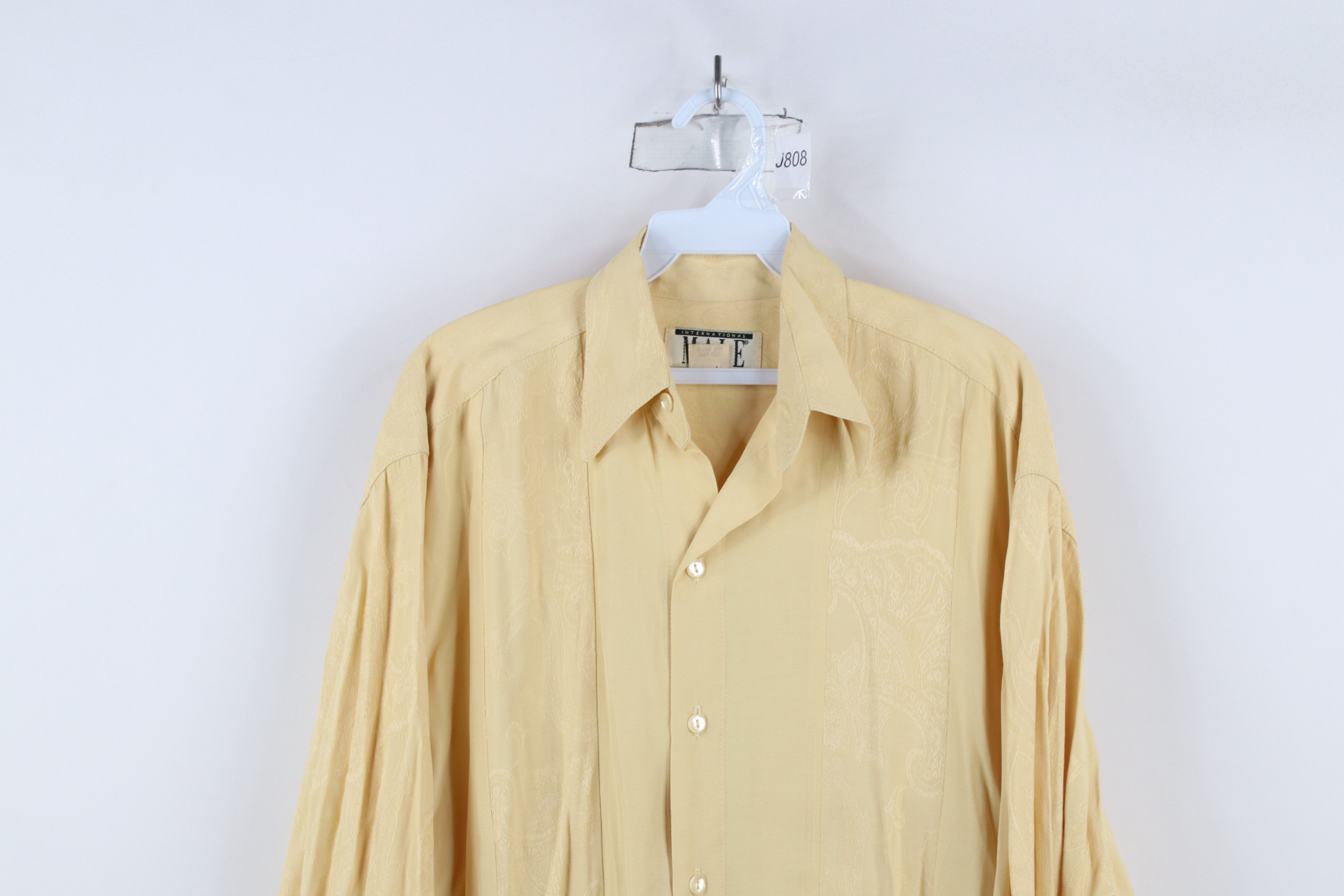 Vintage Vintage 90s Streetwear Jacquard Paisley Button Shirt USA Size US S / EU 44-46 / 1 - 2 Thumbnail