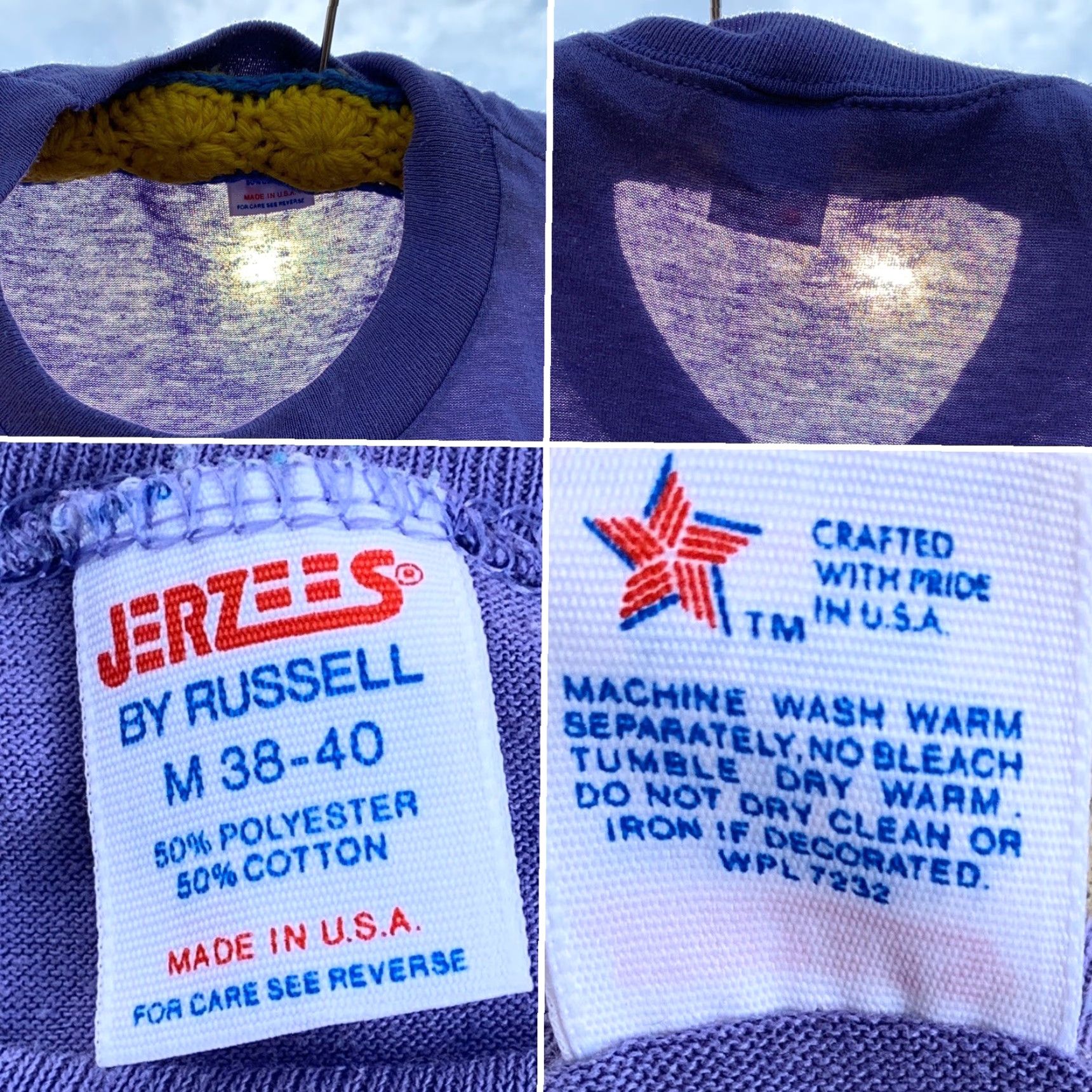 Jerzees VINTAGE Yellowstone T-Shirt JERZEES Wild West Shirt Co M 38-40 Made In USA 1980s Purple Mens graphic tee 50/50 Size US M / EU 48-50 / 2 - 2 Thumbnail