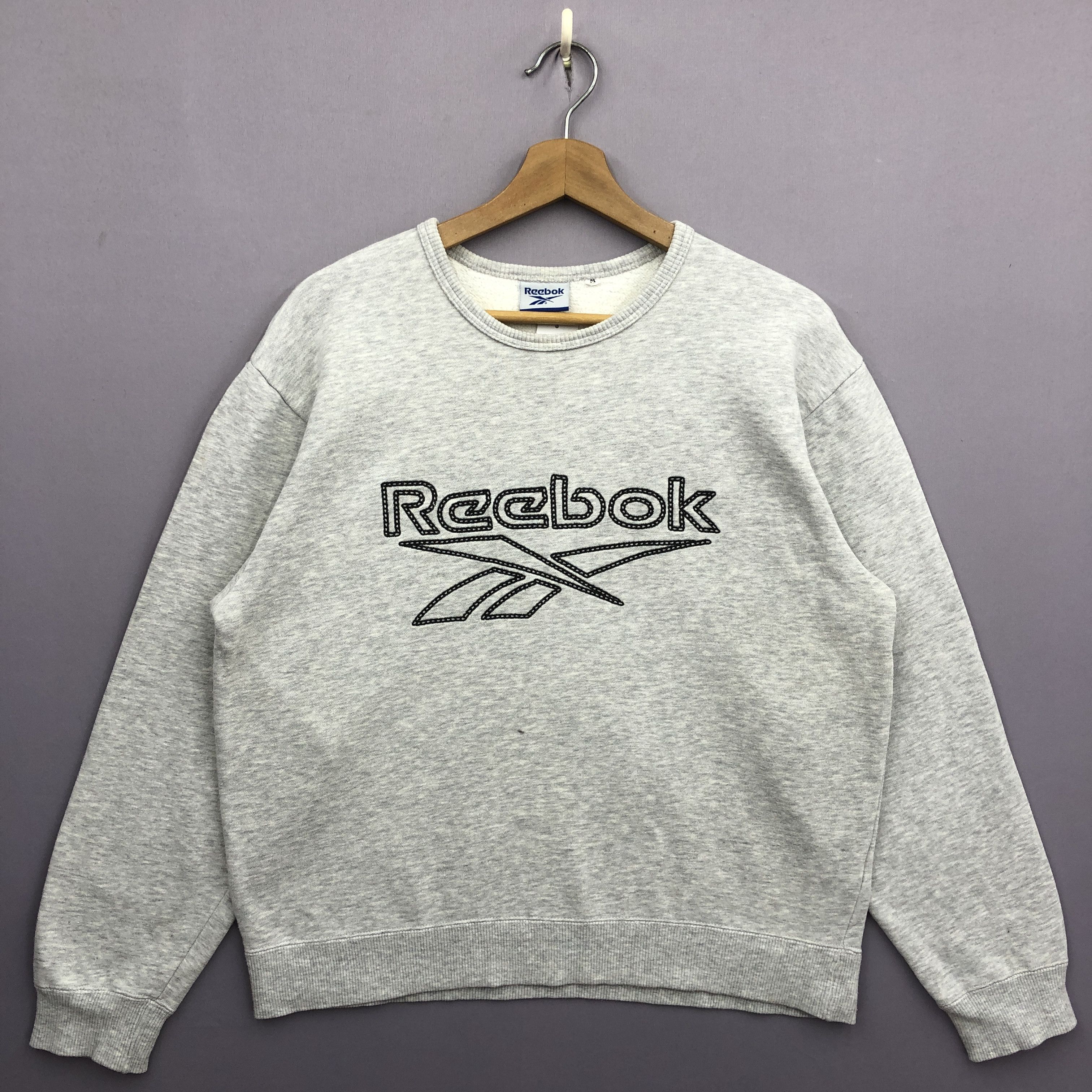 Reebok × Vintage Vintage Reebok Sweater Big Logo Sweatshirt Jumper Size US M / EU 48-50 / 2 - 2 Thumbnail