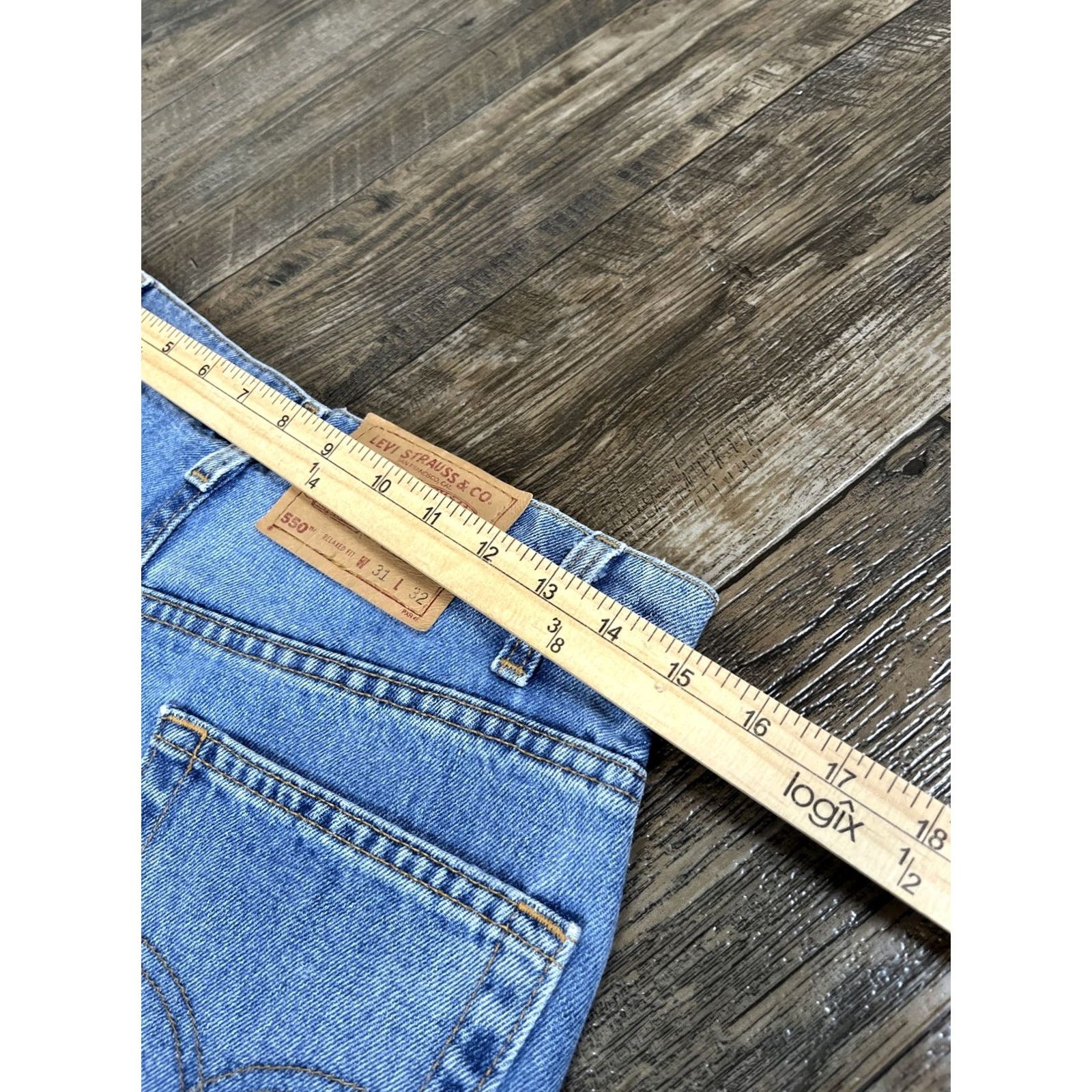Levi's VINTAGE Levi's 550 Jeans Men 30x32 Blue Relaxed Baggy Taper Skate Loose Tag Denim Cotton Size US 32 / EU 48 - 4 Thumbnail