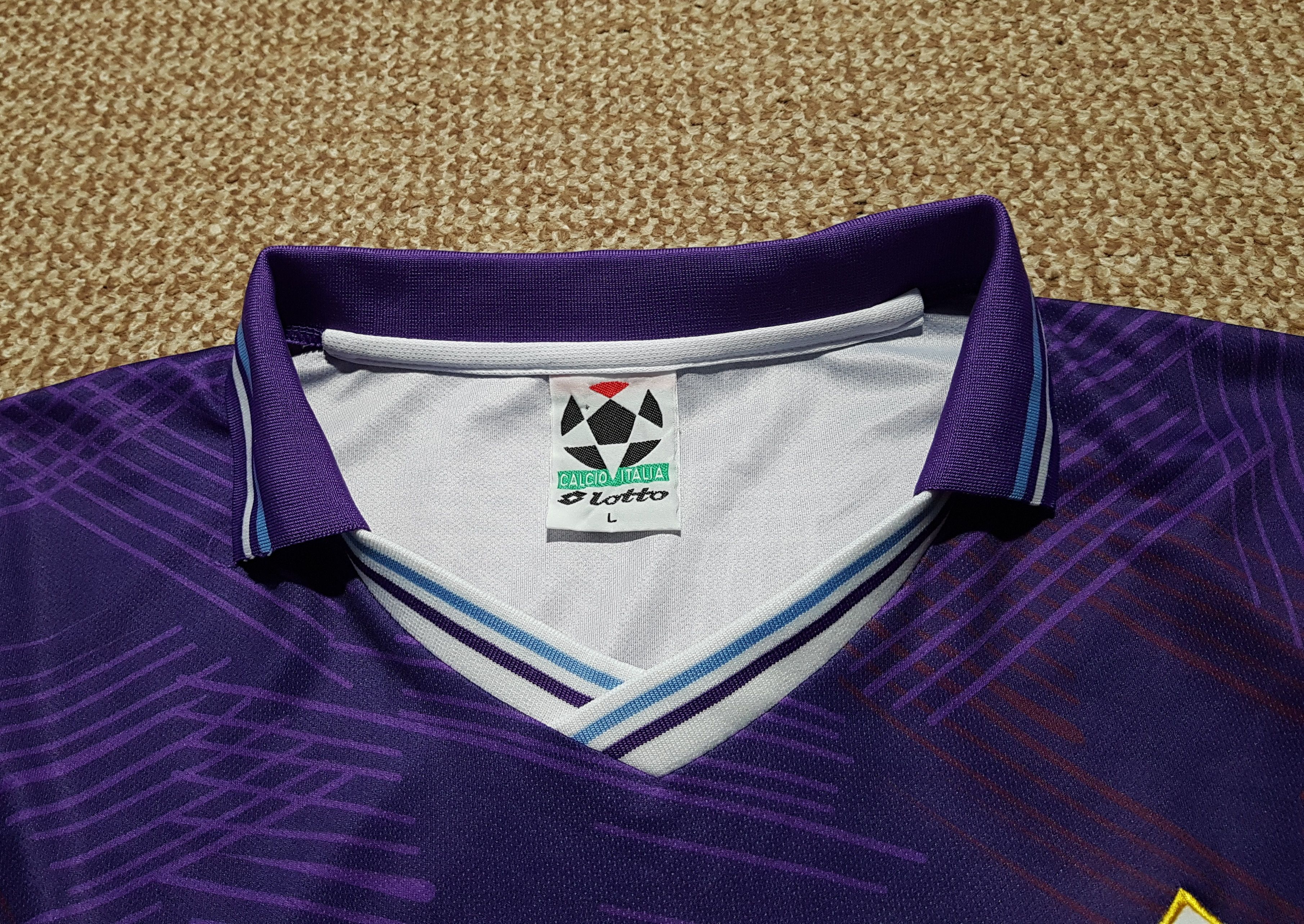 Lotto Fiorentina 1992/1993 Retro Vintage 7UP Soccer Jersey L