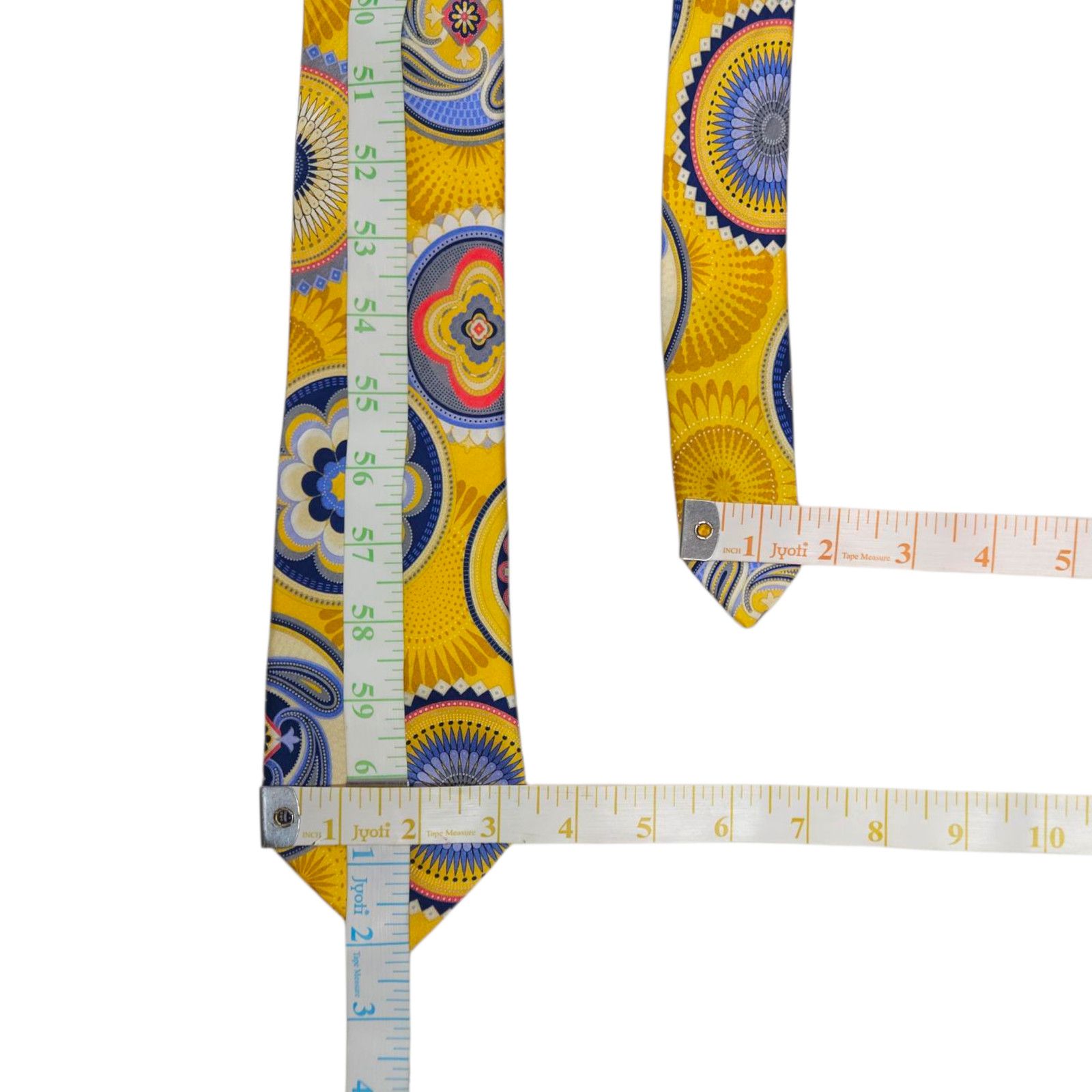 Murano EUC Murano 100% Silk Hand-Tailored Necktie Made USA Yellow Size ONE SIZE - 2 Thumbnail