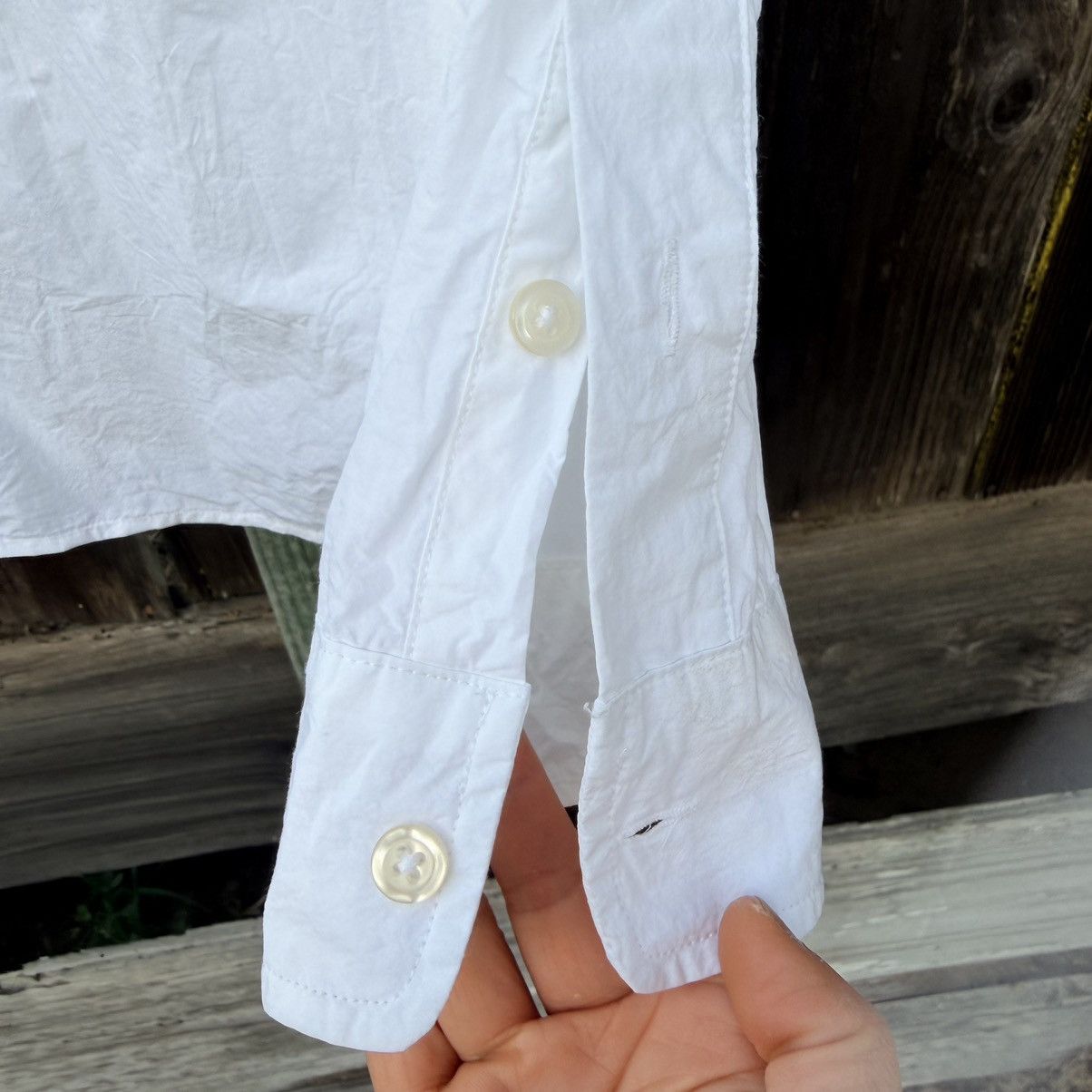 R13 R13 Off-Shoulder Deconstructed Pinstripe Shirt Sz S Size S / US 4 / IT 40 - 9 Thumbnail