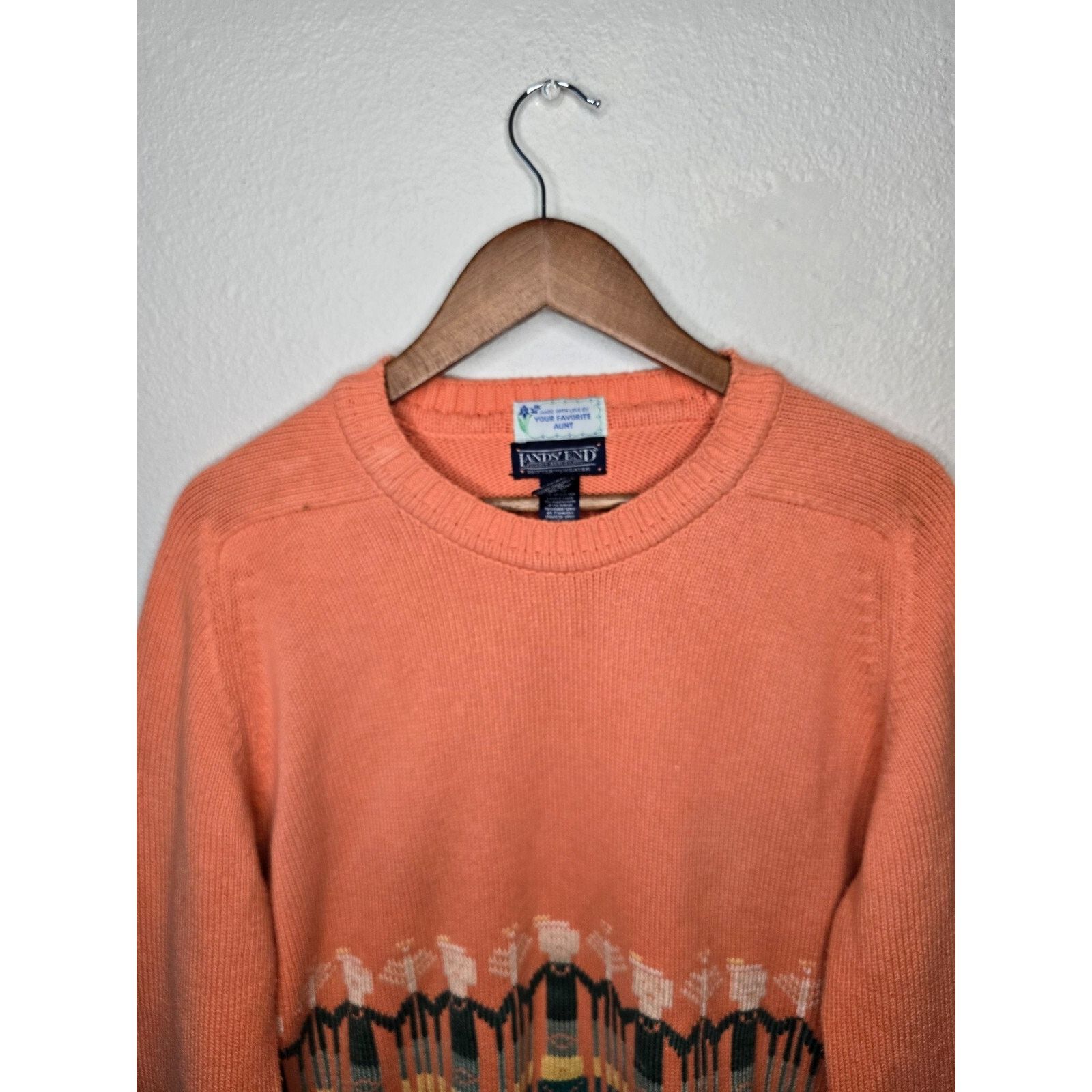 Lands' End Vintage Lands End Sweater Womens Large Peach Knitwear Size L / US 10 / IT 46 - 2 Thumbnail