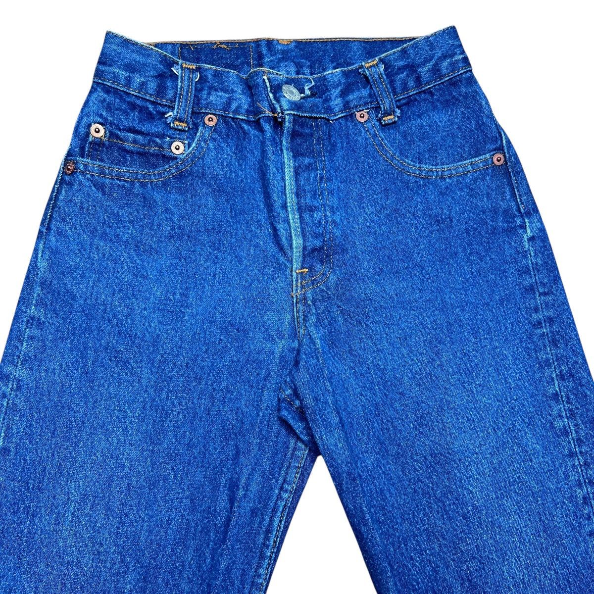 Levi's Vtg 1980s Levi’s 701 Button Fly Student USA Blue Denim Pants Size 24" / US 00 / IT 34 - 14 Thumbnail