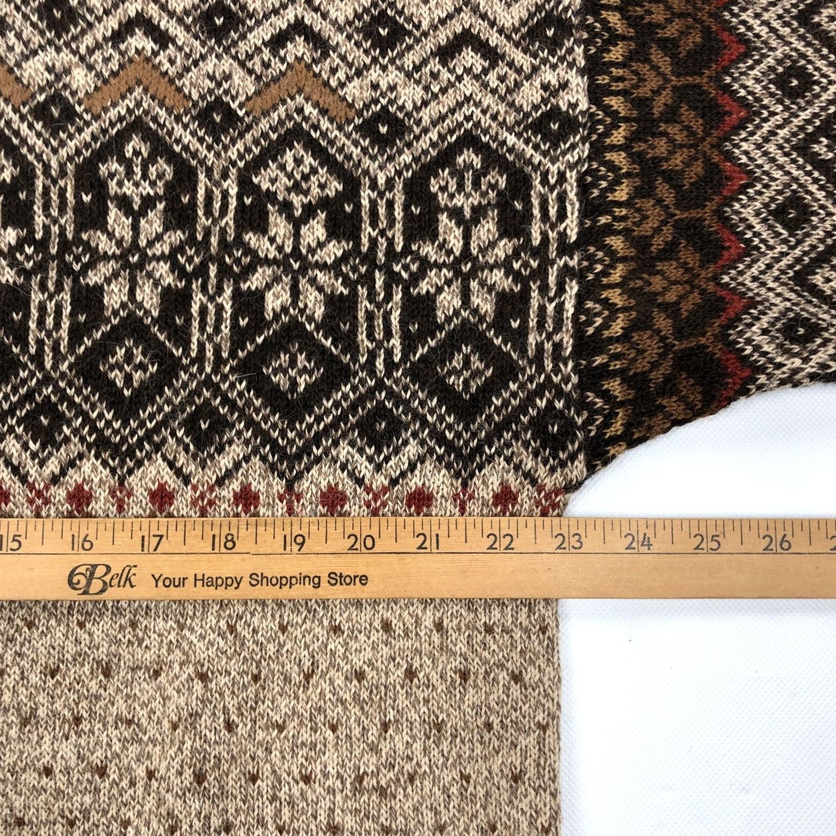Vintage VINTAGE Intiwara Alpaca Men's L Fair Isle Quarter Zip Mock Neck Sweater 90s Size US L / EU 52-54 / 3 - 5 Thumbnail