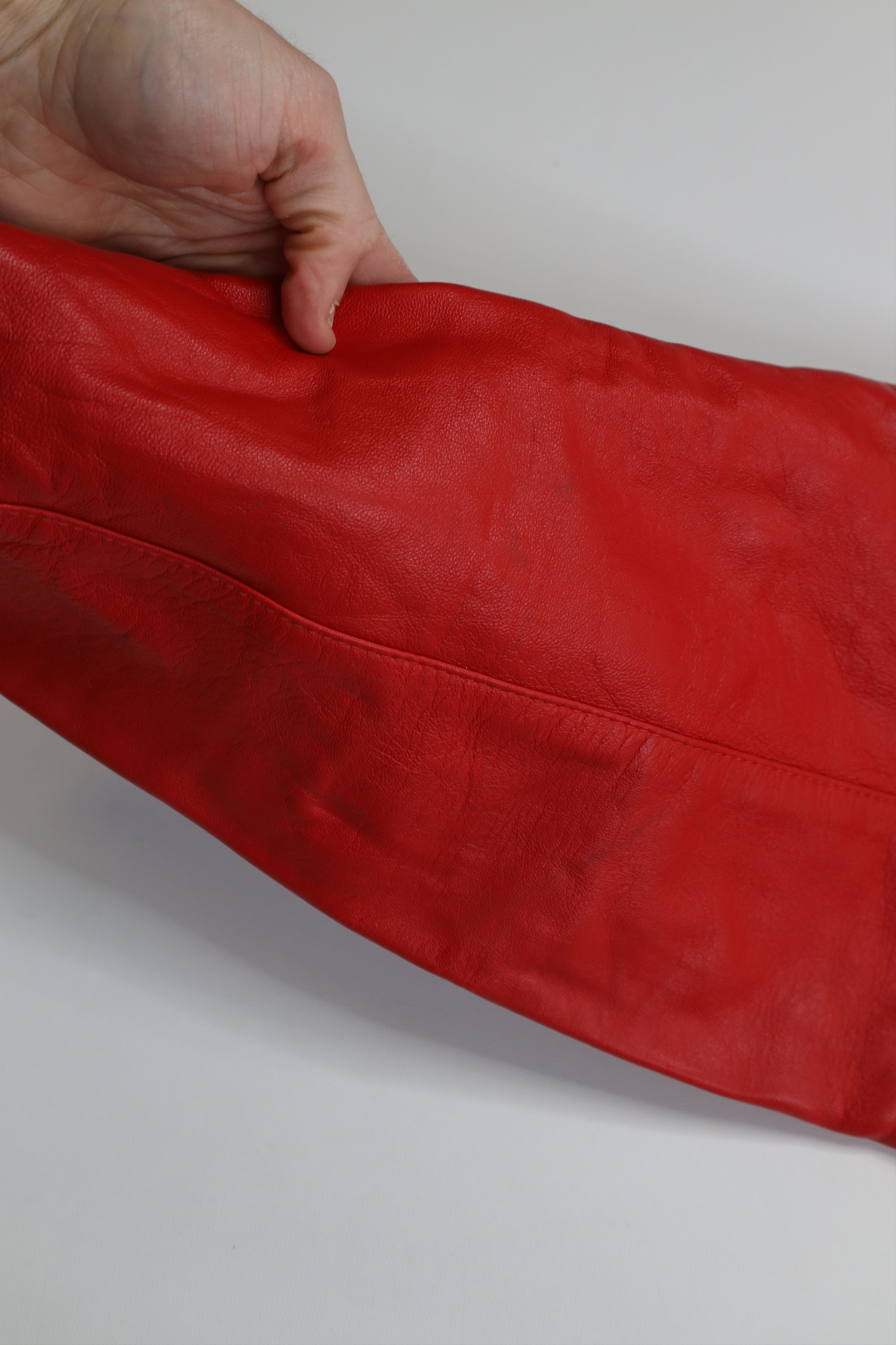 Vintage Vintage 90s Streetwear Eddie Murphy Soft Leather Pants Red Size 38" / US 16 / IT 52 - 11 Thumbnail