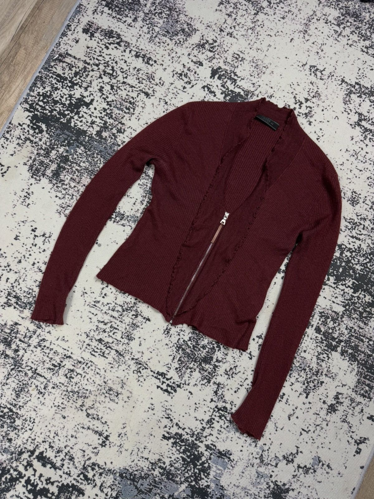 Prada Prada knitwear silk cashmere Burgundy womens 44 L Size US L / EU 52-54 / 3 - 2 Thumbnail