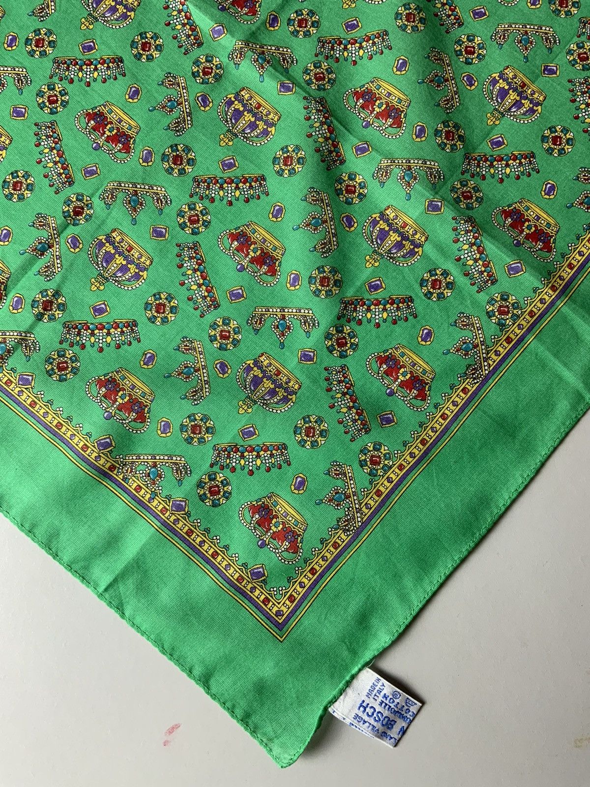Vintage Huis Ten Bosch Monogram Italy Made Bandana Handkercheif Size ONE SIZE - 9 Thumbnail