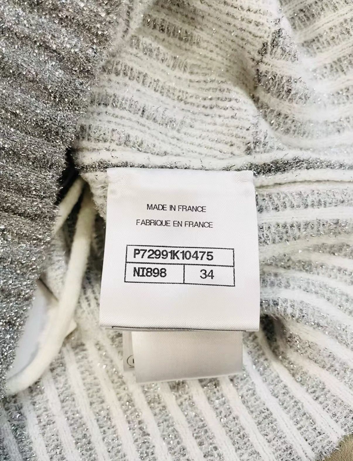 Chanel Chanel F34 Silver Knit Logo Camisole Top J33 Size XS / US 0-2 / IT 36-38 - 4 Thumbnail