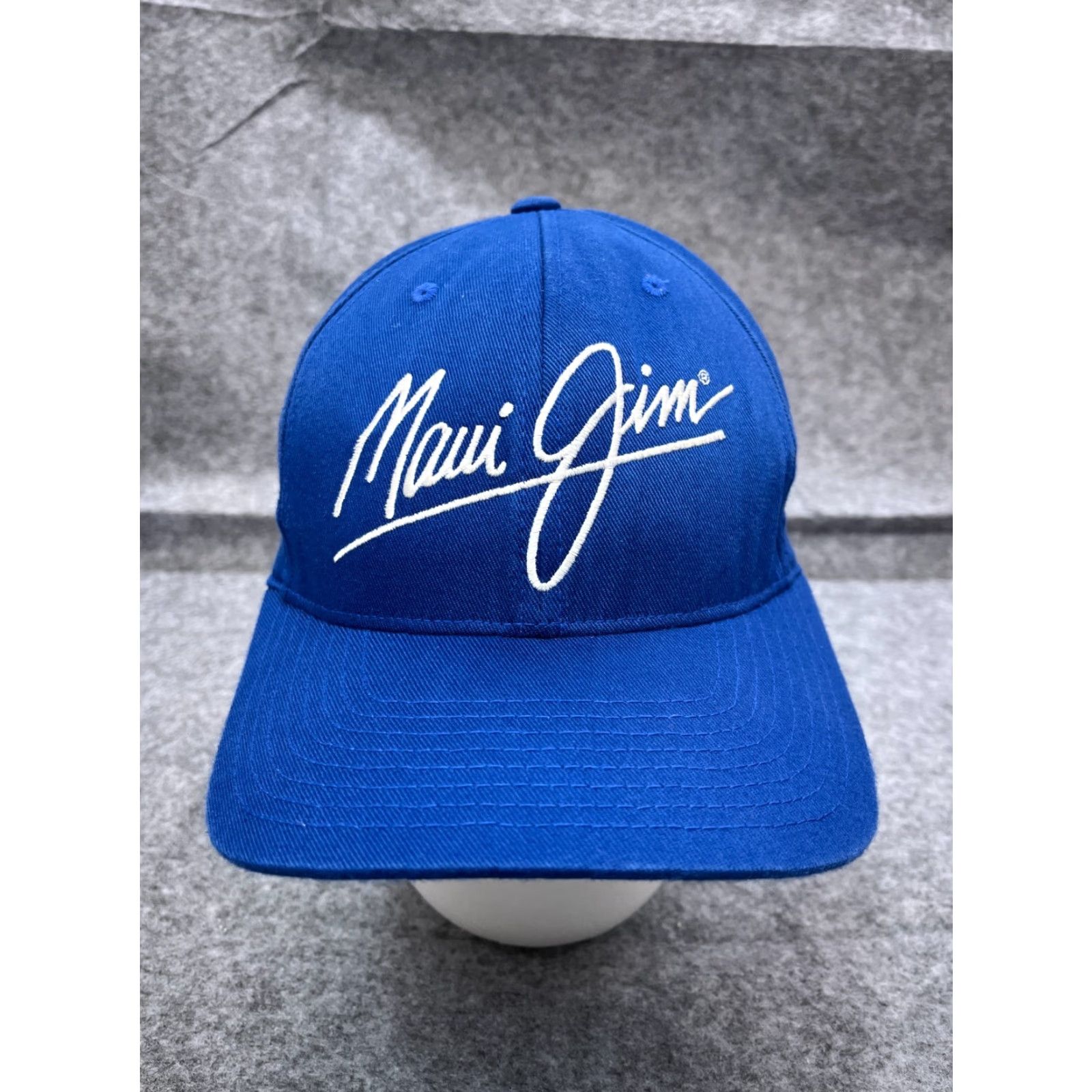 Vintage Maui Jim Hat Cap Fitted Adult Extra Large Blue Polyester Blend Flexfit Cap, XL, Blue, Be Apache? Size ONE SIZE - 2 Thumbnail