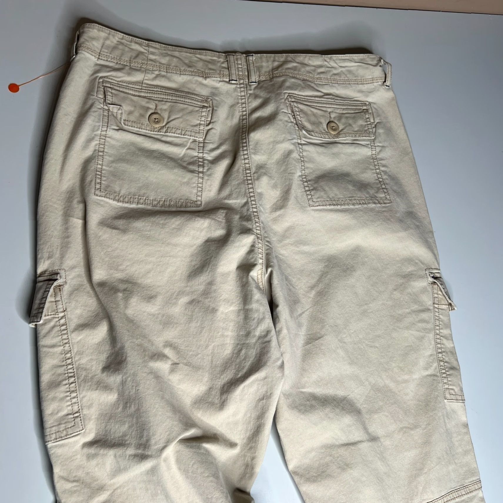 Vintage VINTAGE L.L.Bean Cargo Pants Womens 16 Regular Beige Utility Cotton Size 38" / US 16 / IT 52 - 5 Thumbnail