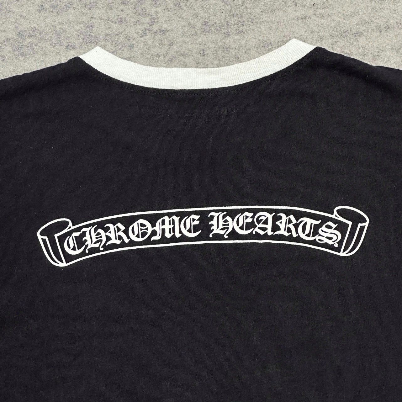 Chrome Hearts Chrome Hearts Vintage Black Scroll Logo Short Sleeve Tee Size S / US 4 / IT 40 - 5 Thumbnail