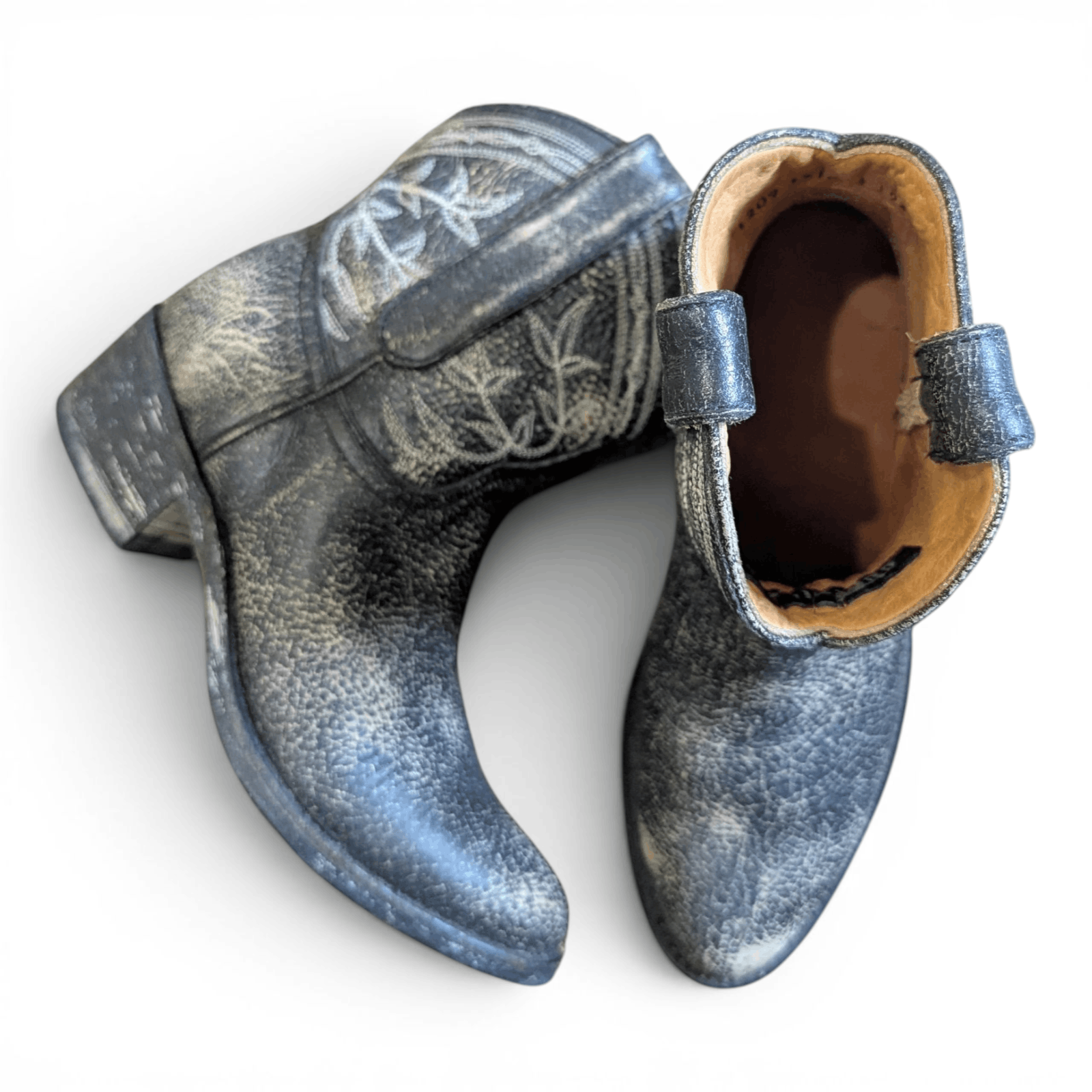 Old Gringo Mexicana x Old Gringo Western Ankle Boots Distressed Print Size US 5.5 / IT 35.5 - 16 Thumbnail